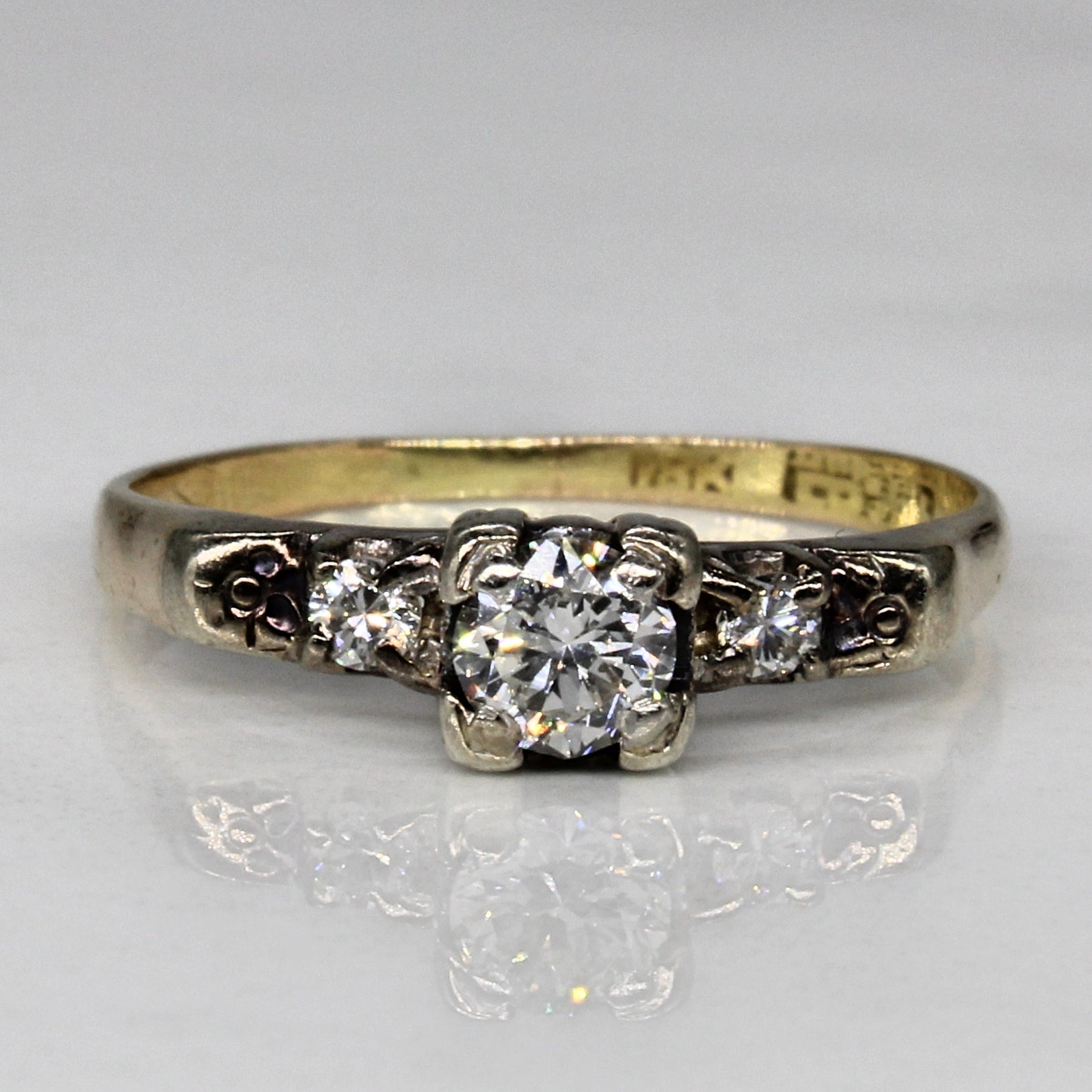 Diamond Three Stone Engagement Ring | 0.32ctw | SZ 5.75 |