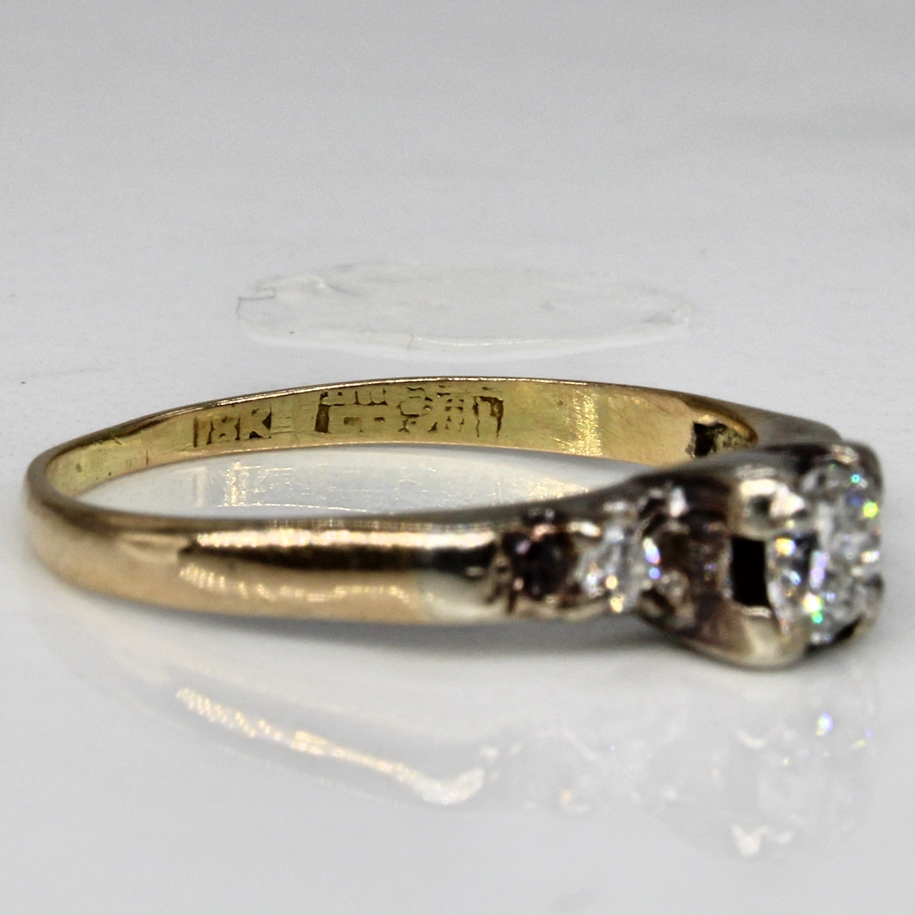 Diamond Three Stone Engagement Ring | 0.32ctw | SZ 5.75 |