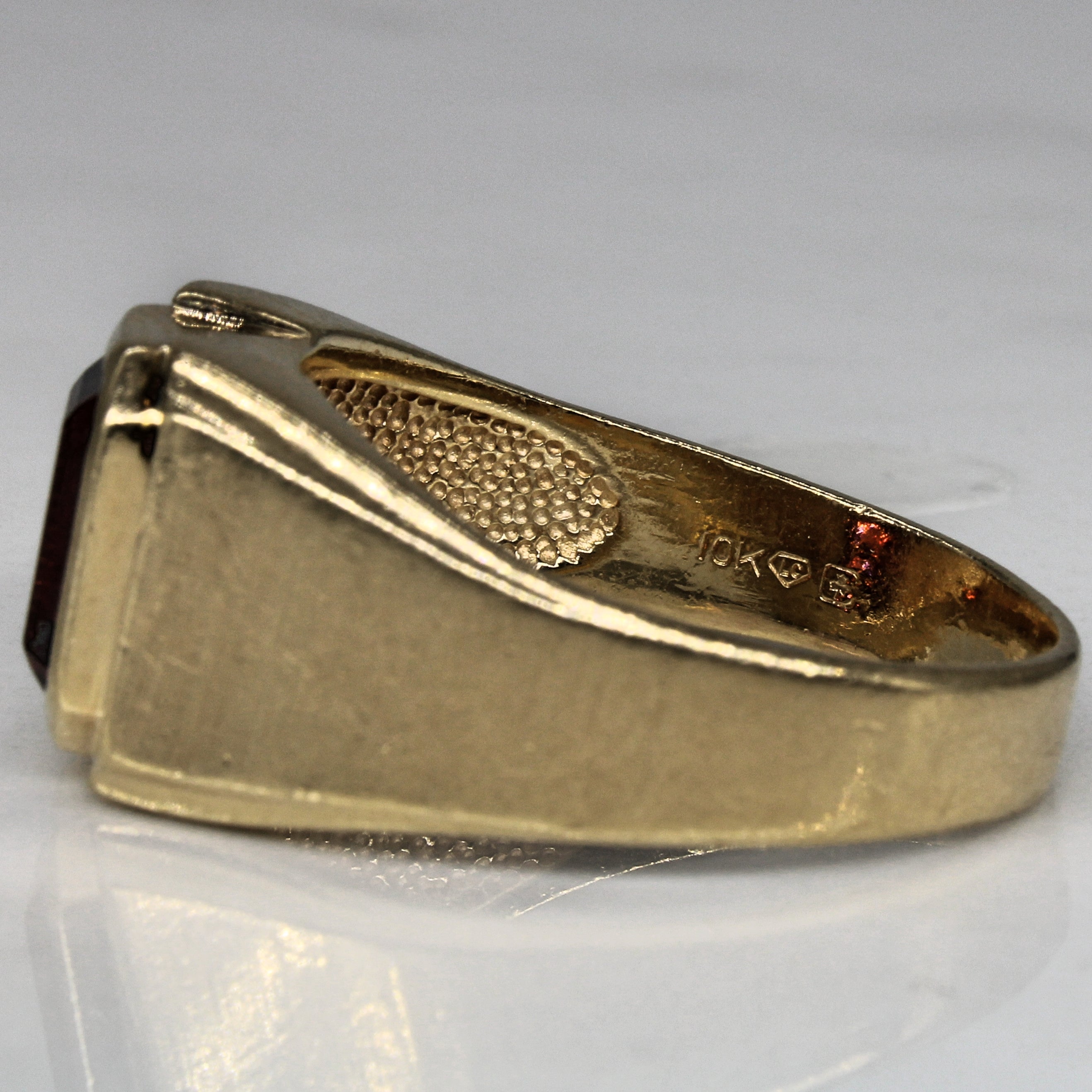 Wide Band Bezel Set Garnet Ring | 2.70ct | SZ 9.75 |