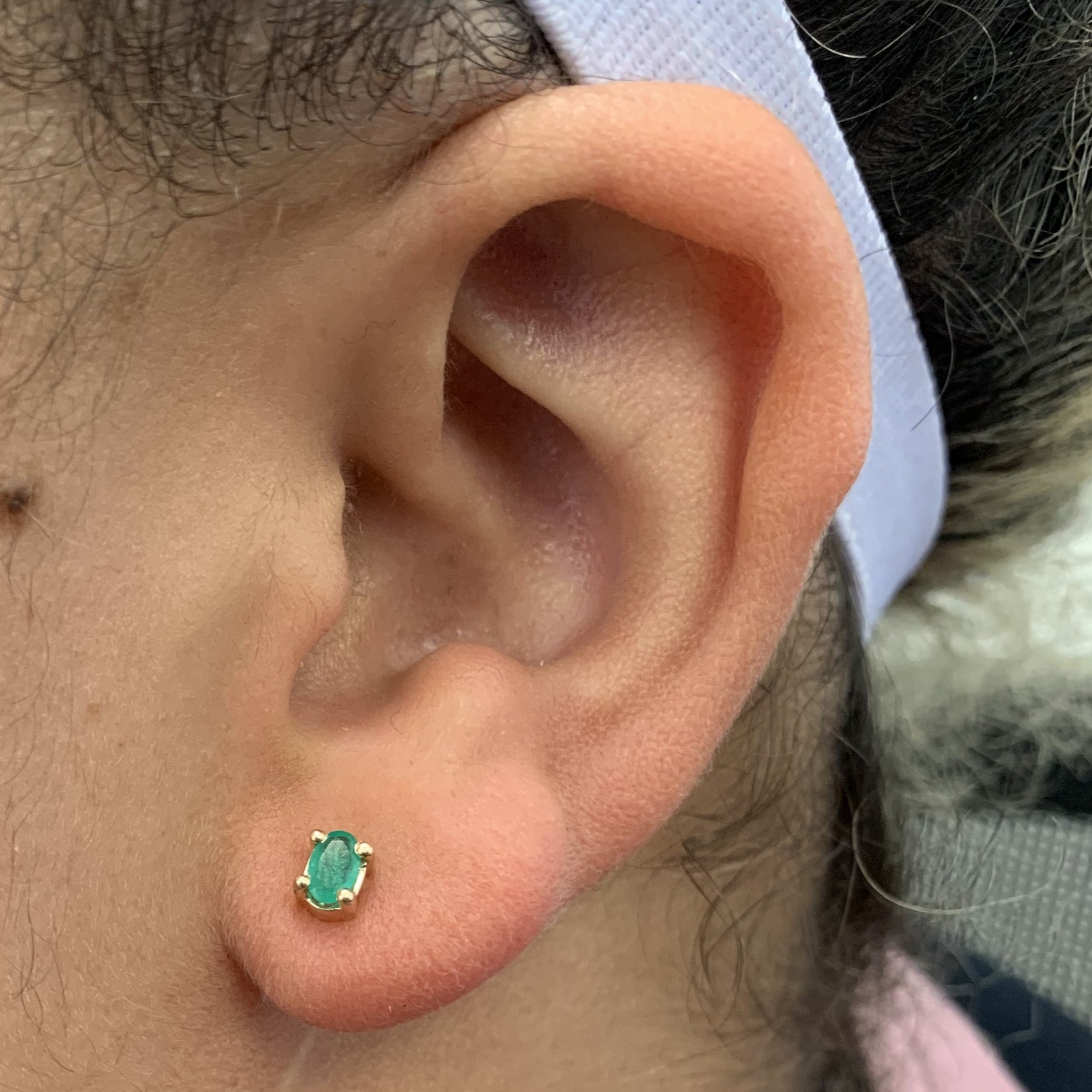 Boucles d'oreilles puces en émeraude | 0,35 ct |