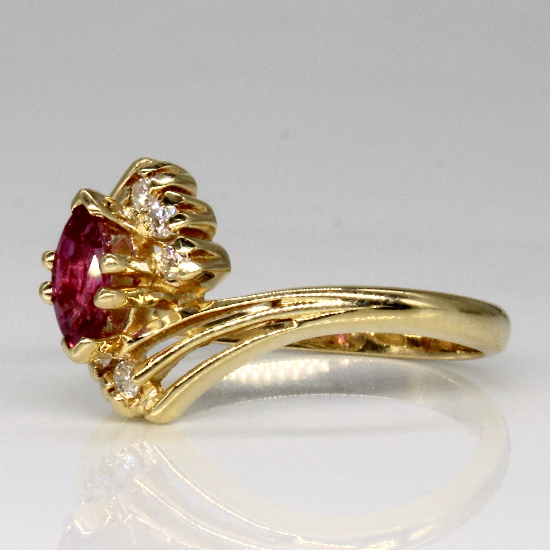 Ruby & Diamond Waterfall Ring | 0.29ct, 0.08ctw | SZ 6.25 |