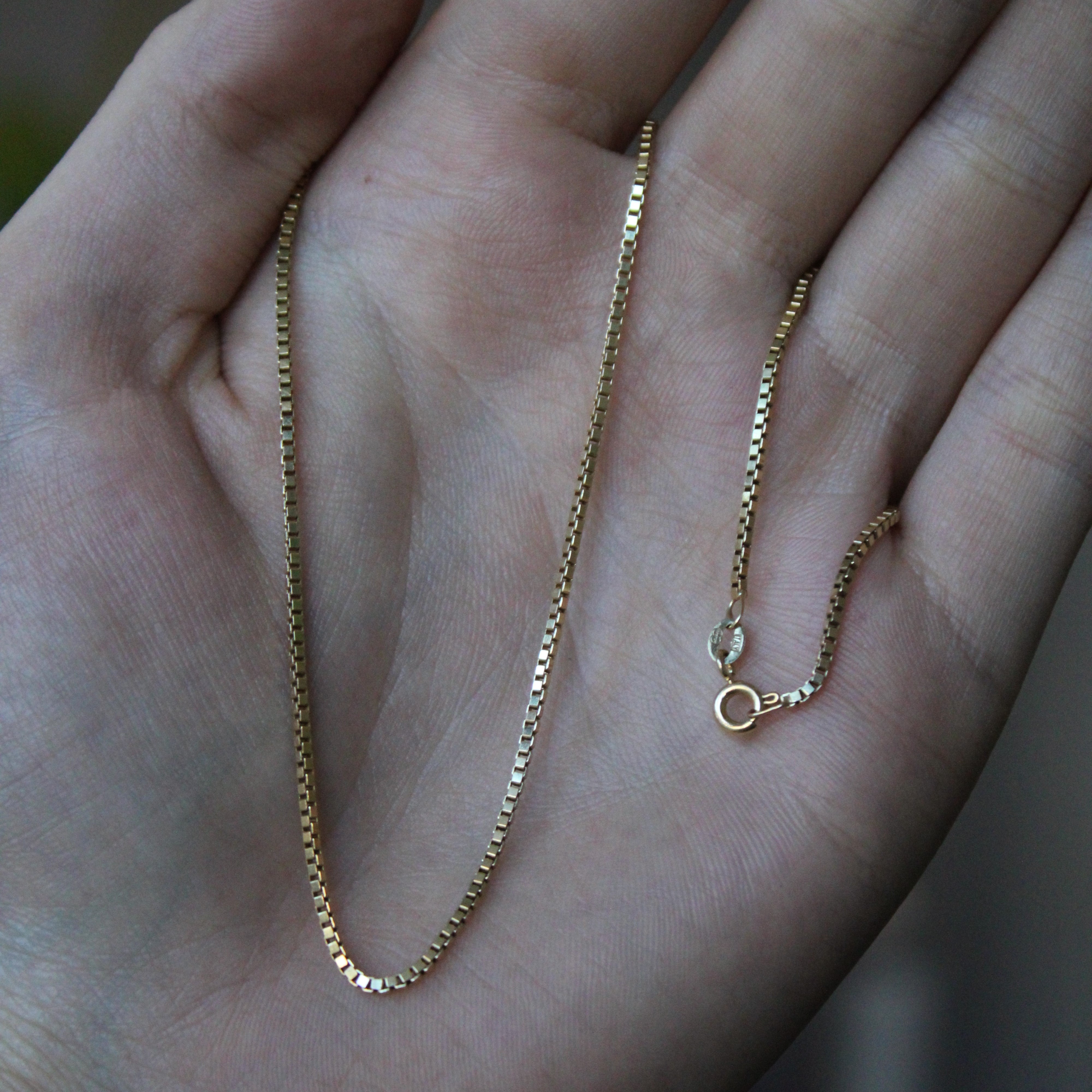 14k Yellow Gold Box Chain | 16" |