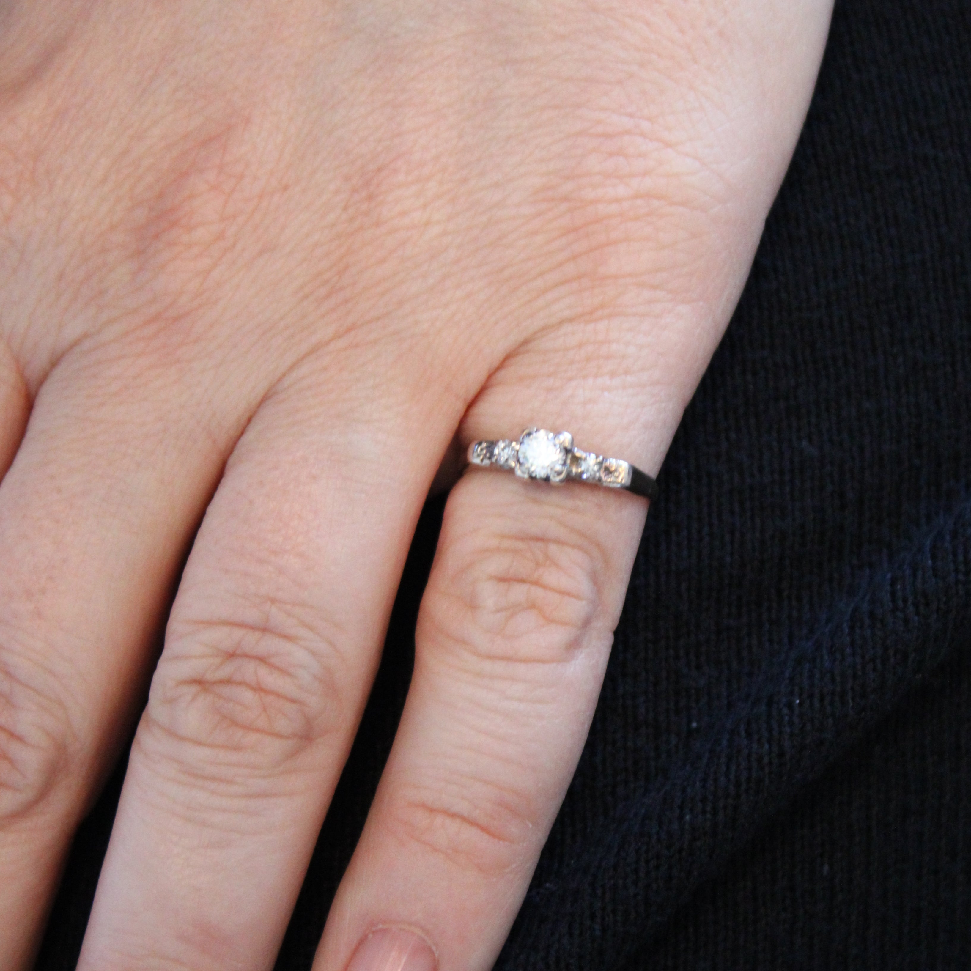 Diamond Three Stone Engagement Ring | 0.32ctw | SZ 5.75 |