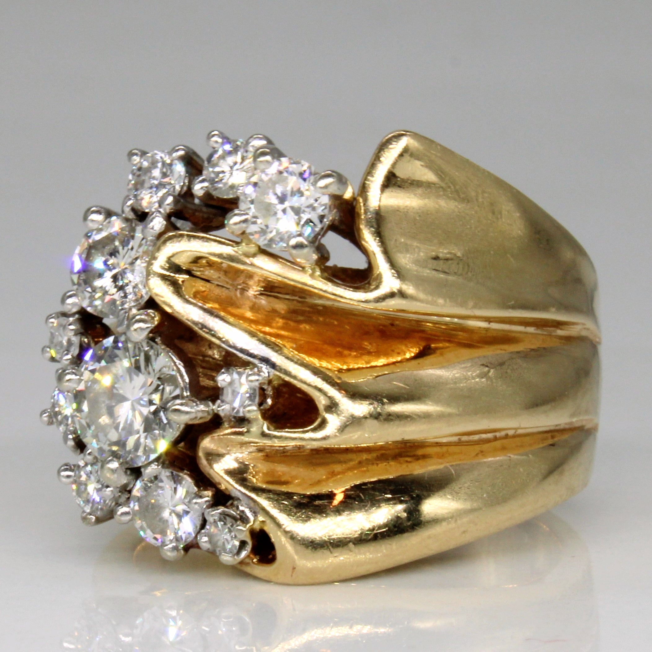 Bague de fiançailles abstraite en diamant | 1,39 ct | Taille 8 |