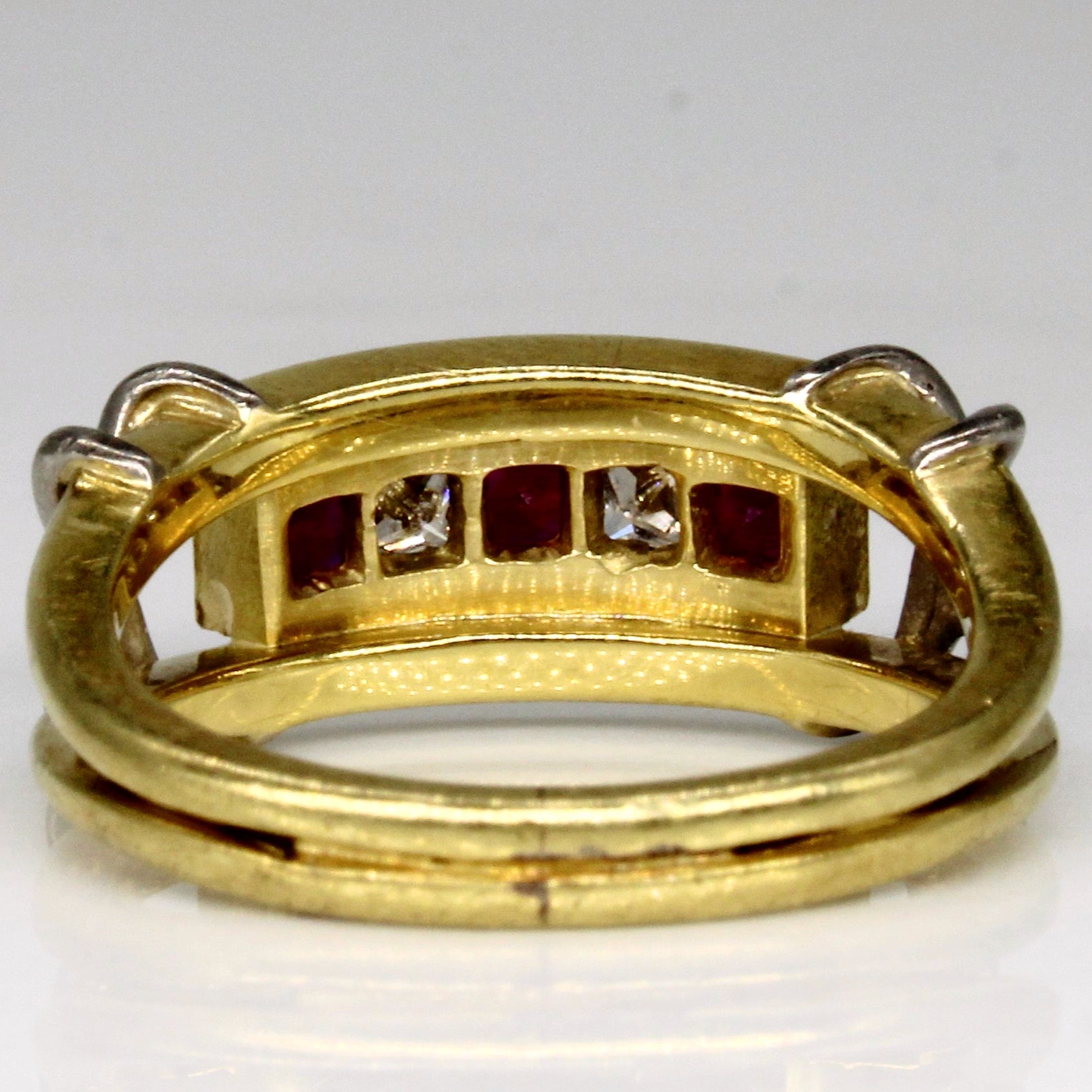 Ruby & Diamond Channel Set Ring | 0.30ctw, 0.20ctw | SZ 5.25 |