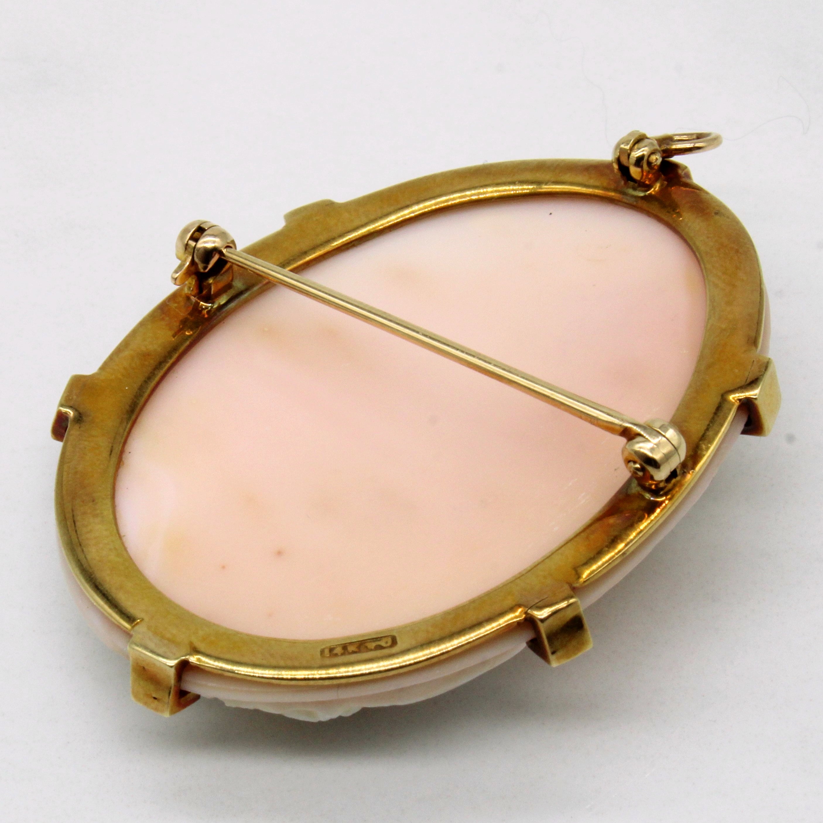 Shell & Pearl Cameo Brooch | 22.00ct