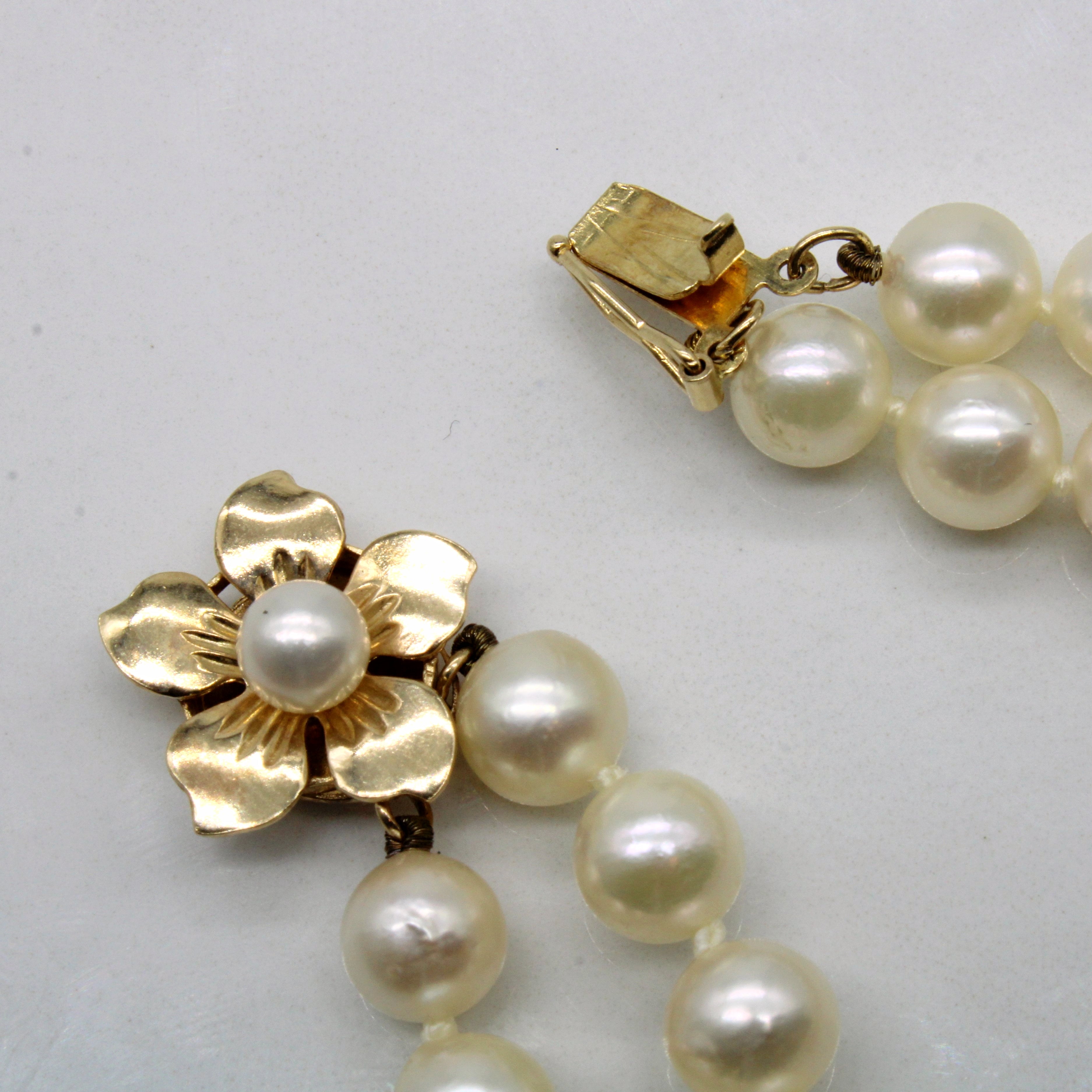 Flower Pearl Bracelet | 7.5" |