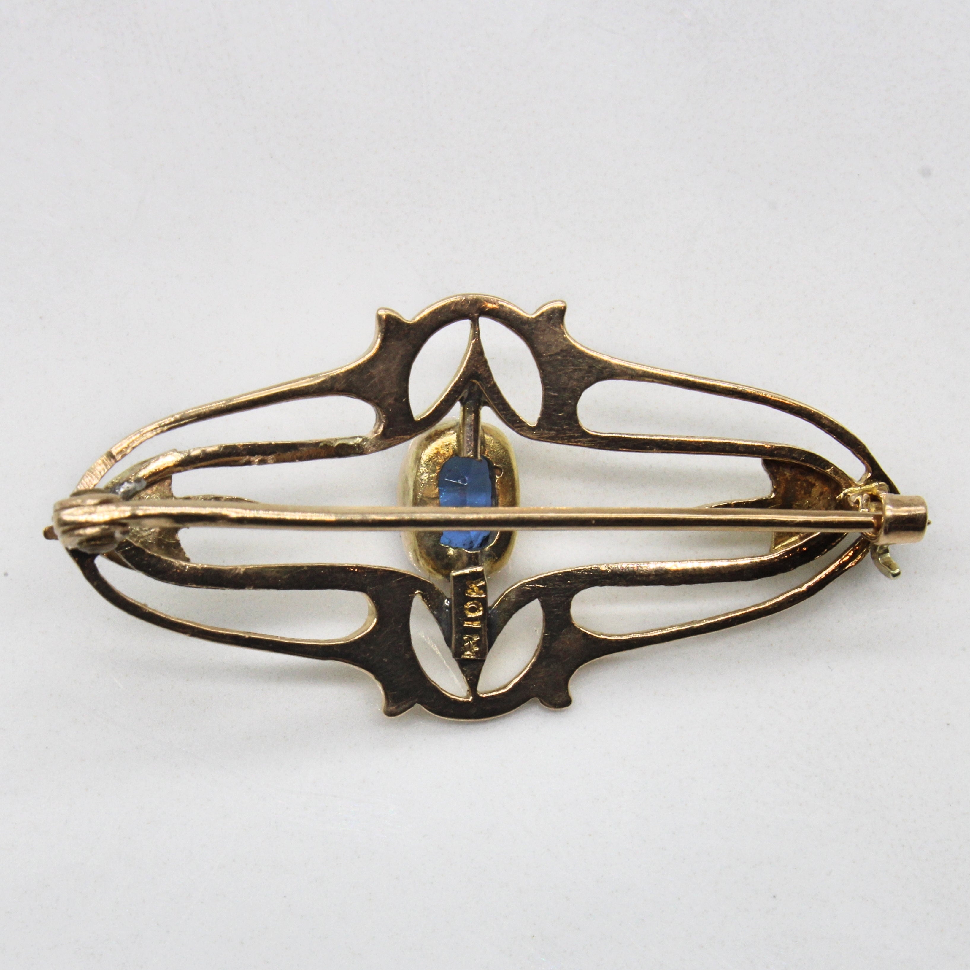 1930s Pasté Glass Brooch | 0.50ct |