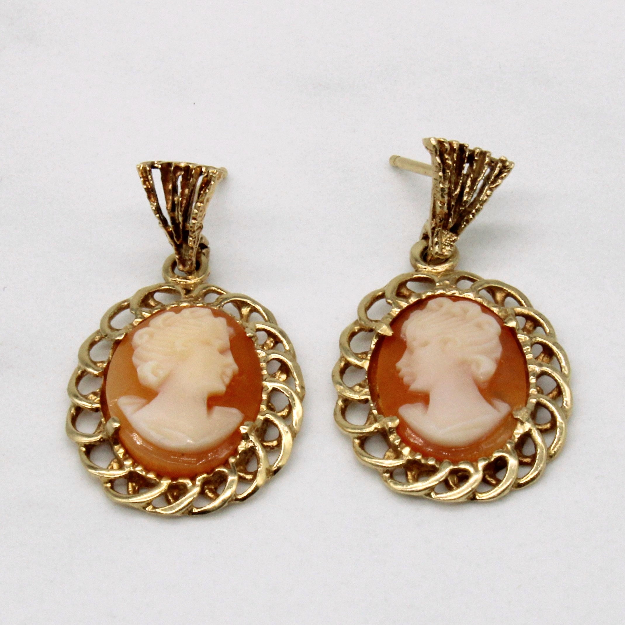 Shell Cameo Drop Earrings | 2.00ctw |