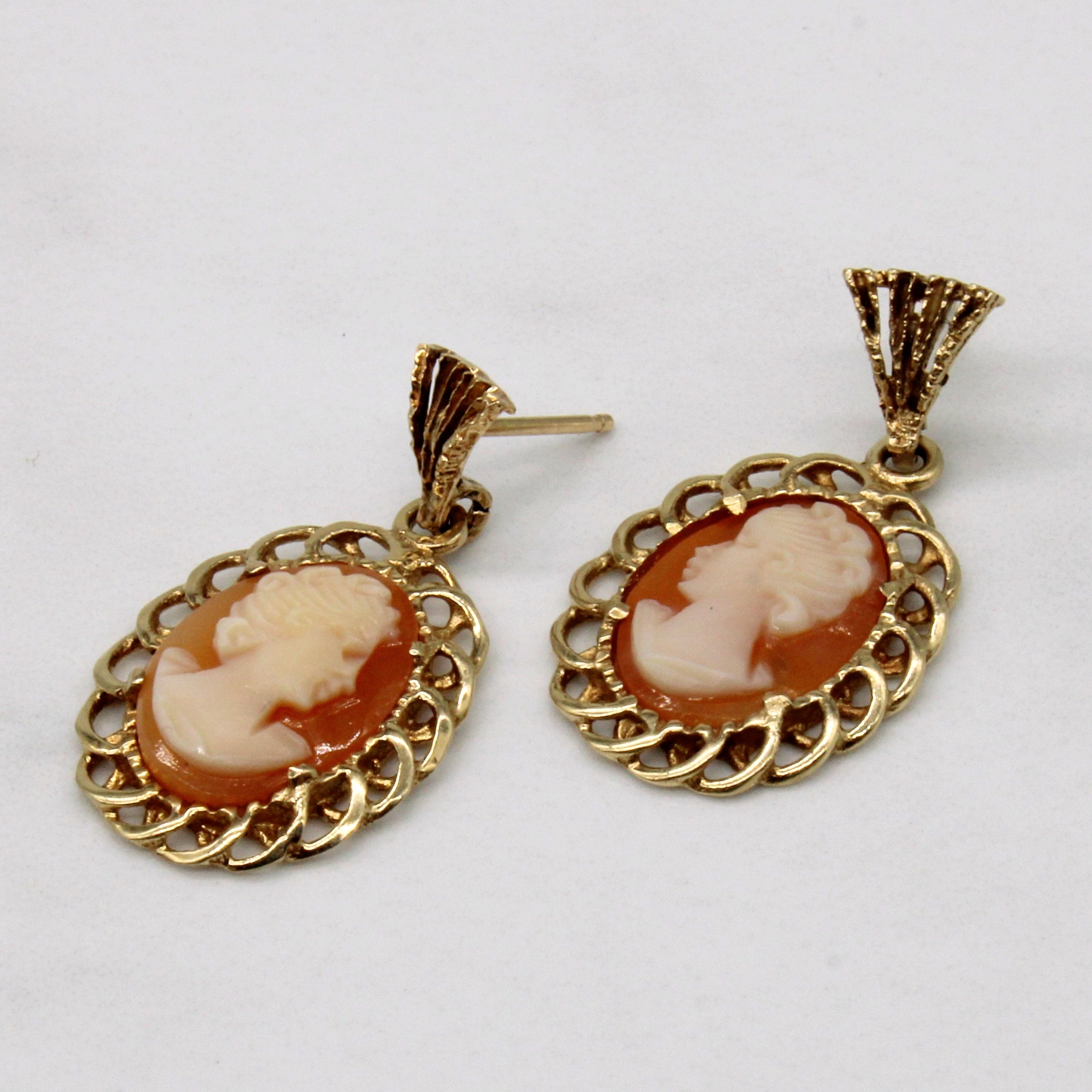 Shell Cameo Drop Earrings | 2.00ctw |