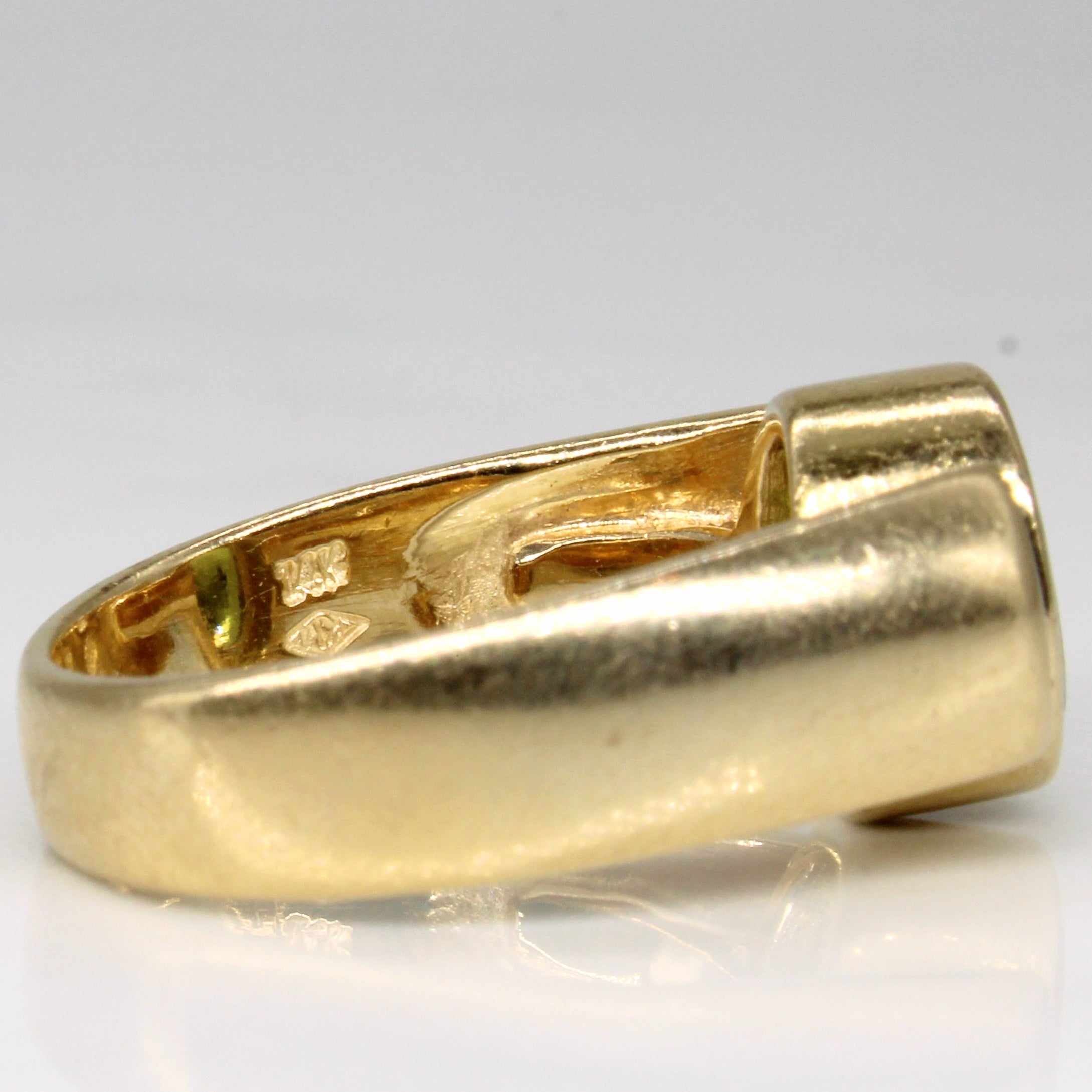 Solitaire Bezel Set Peridot Ring | 1.50ct | SZ 7 |