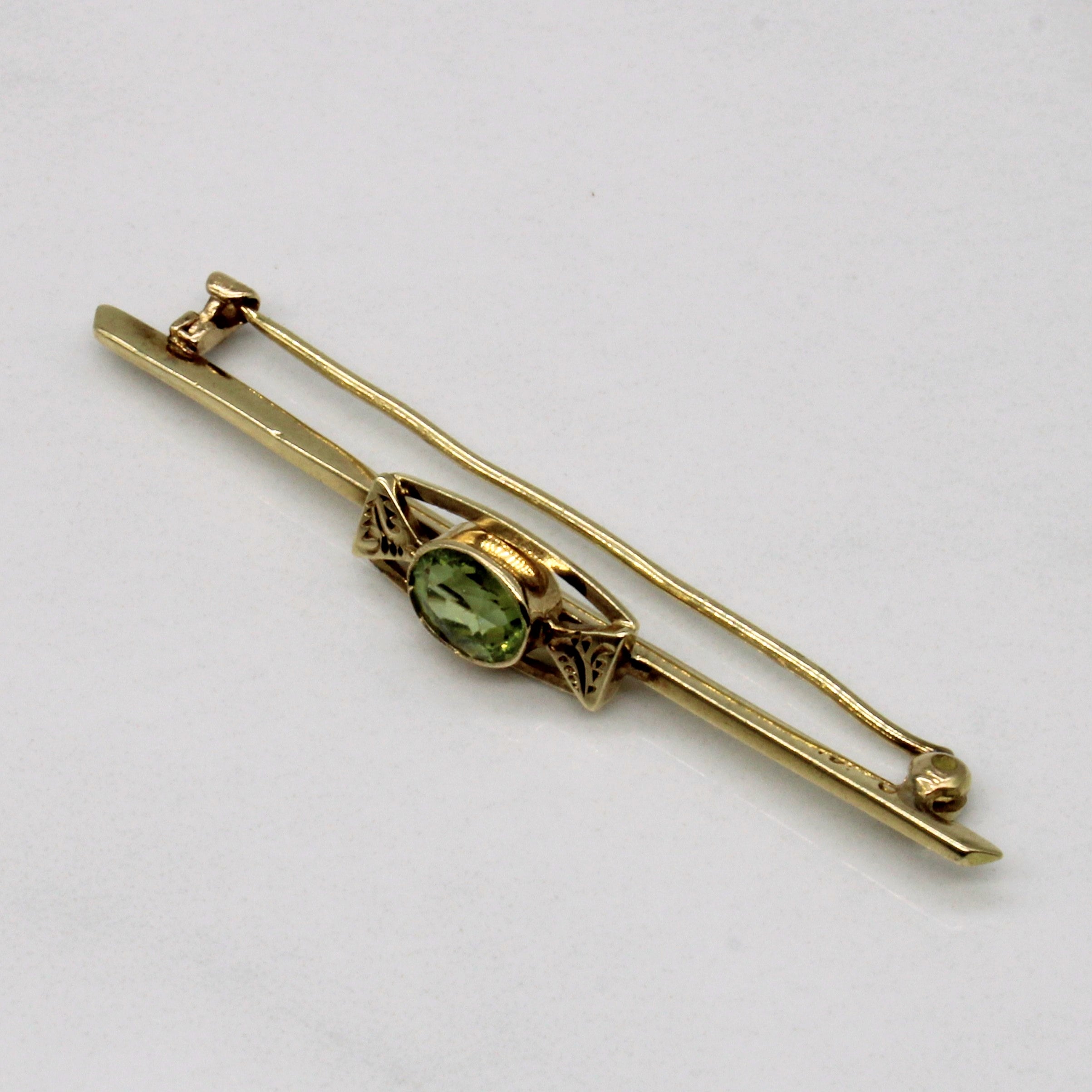 14K Peridot Brooch | 0.53ct |
