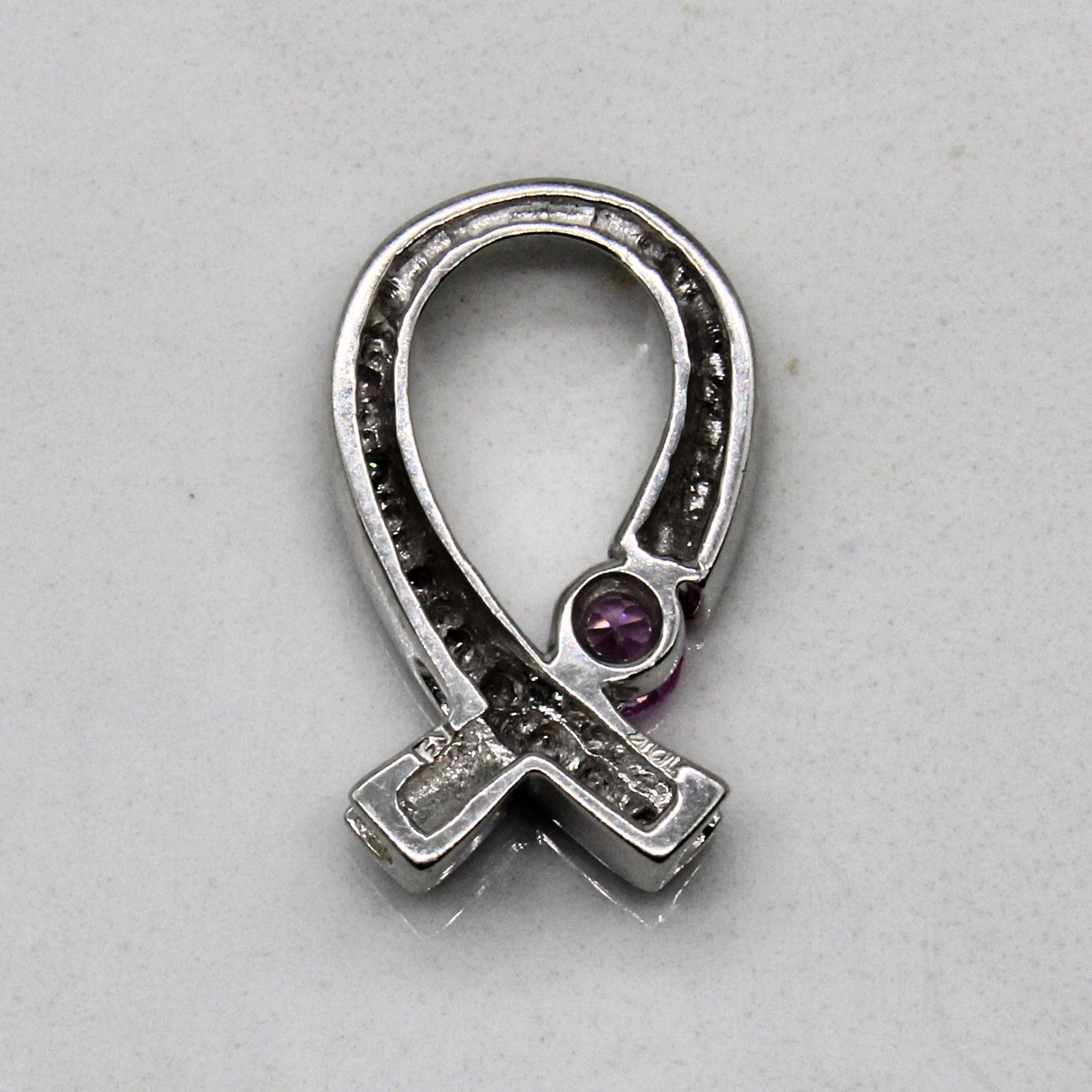 Pink Topaz & Diamond Ribbon Pendant | 0.10ct, 0.02ctw |