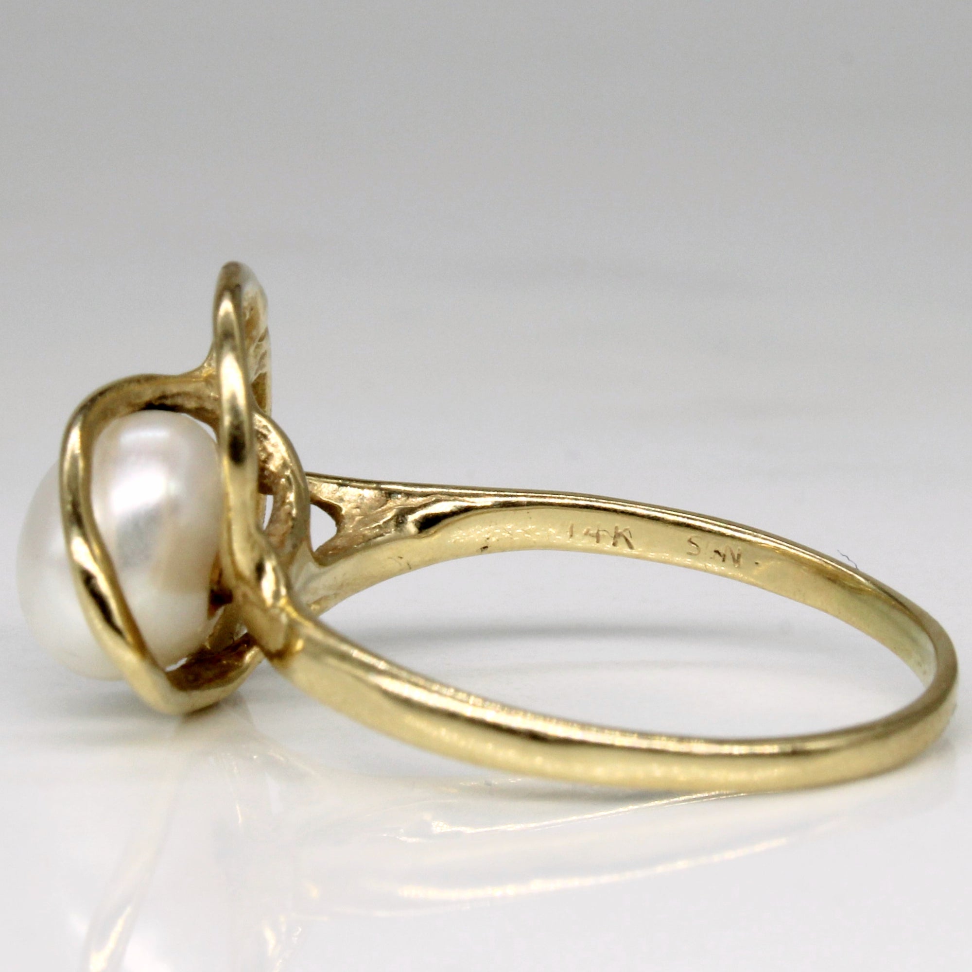 Abstract Baroque Pearl Ring | SZ 7.75 |