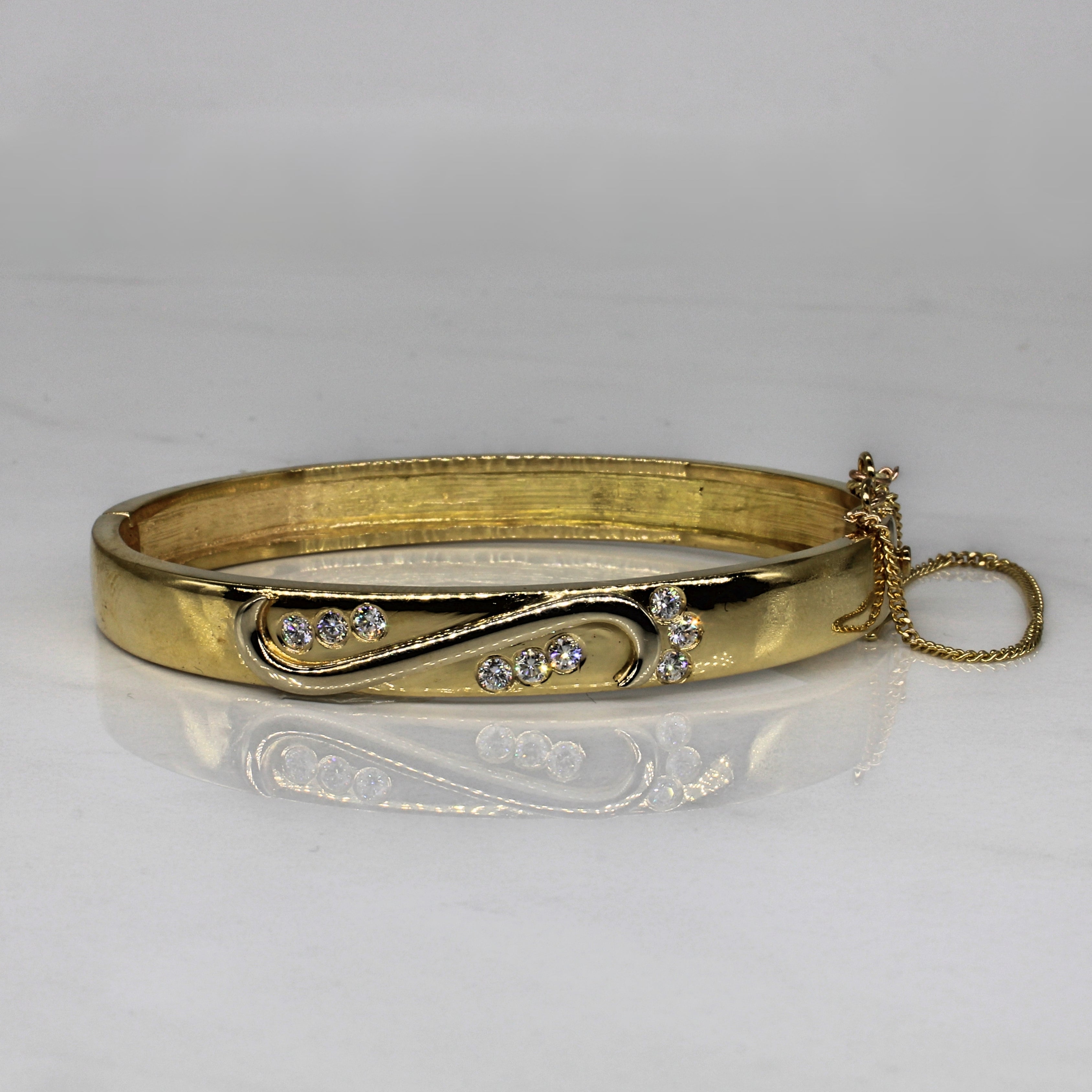 Diamond Swirl Cuff Bracelet | 0.45ctw | 7.5" |