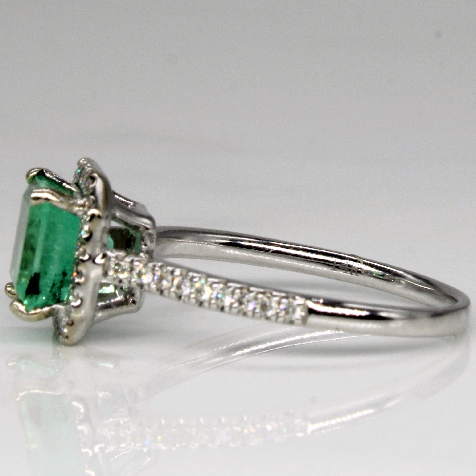 Emerald & Diamond Ring | 1.62ct, 0.21ctw | SZ 6.5 |