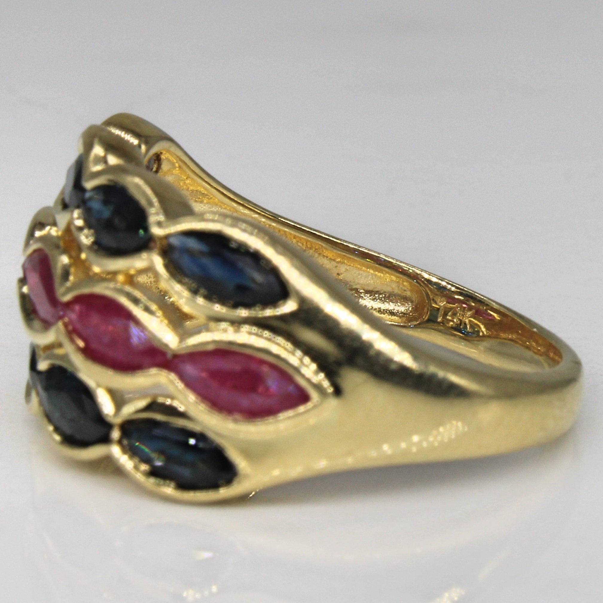 Ruby & Sapphire Cocktail Ring | 2.00ctw | SZ 6 |