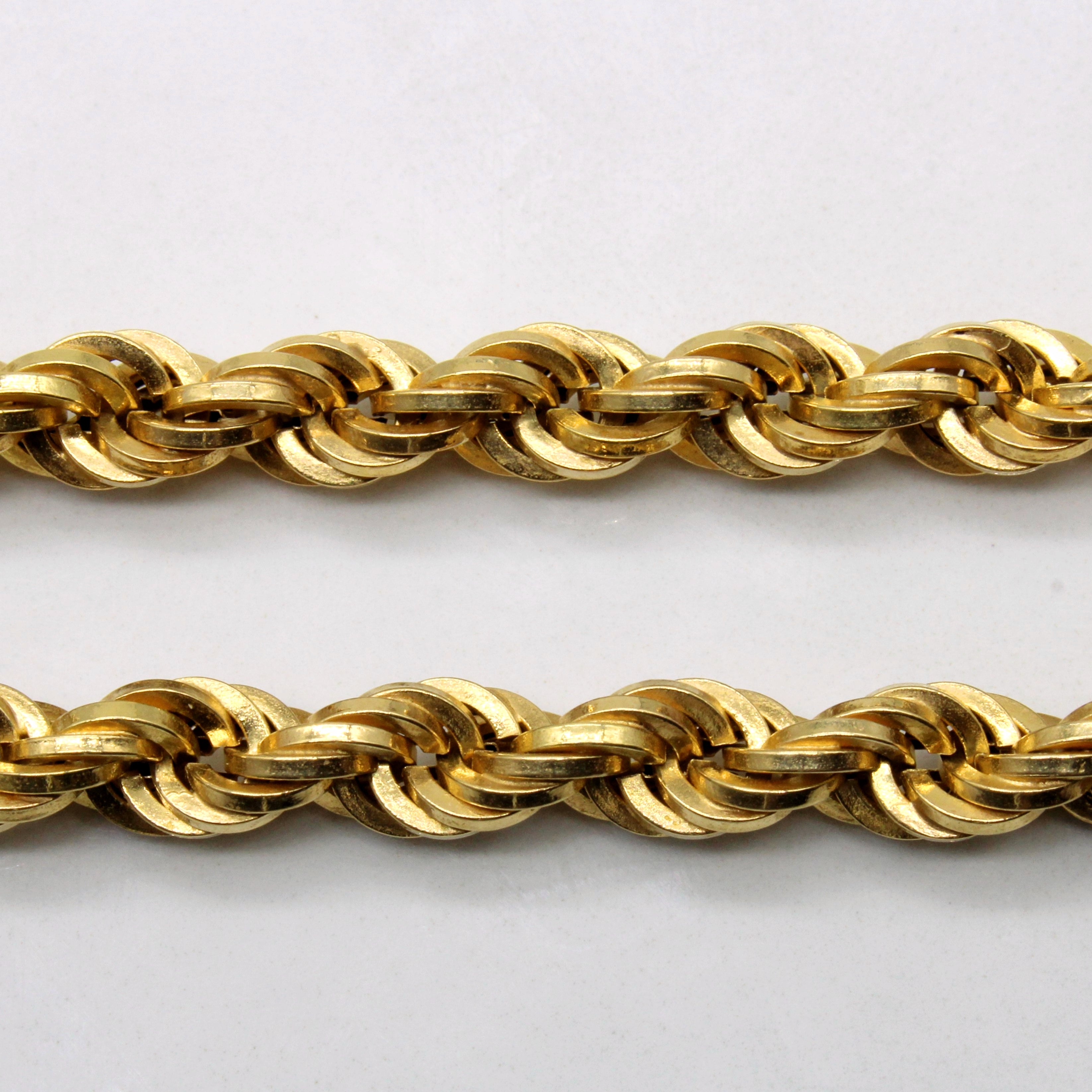18k Yellow Gold Rope Chain | 25" |
