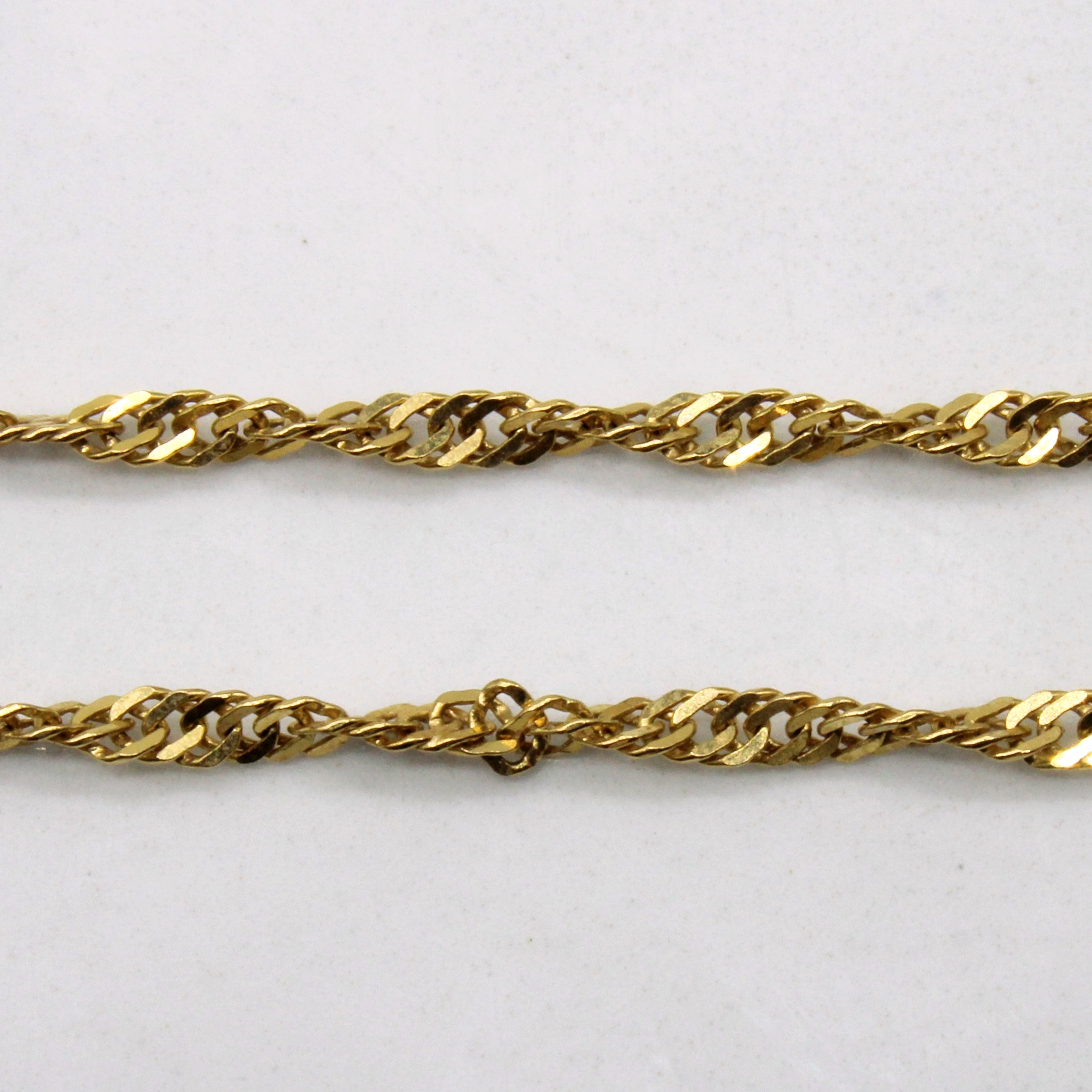 18k Yellow Gold Singapore Chain Choker | 15" |