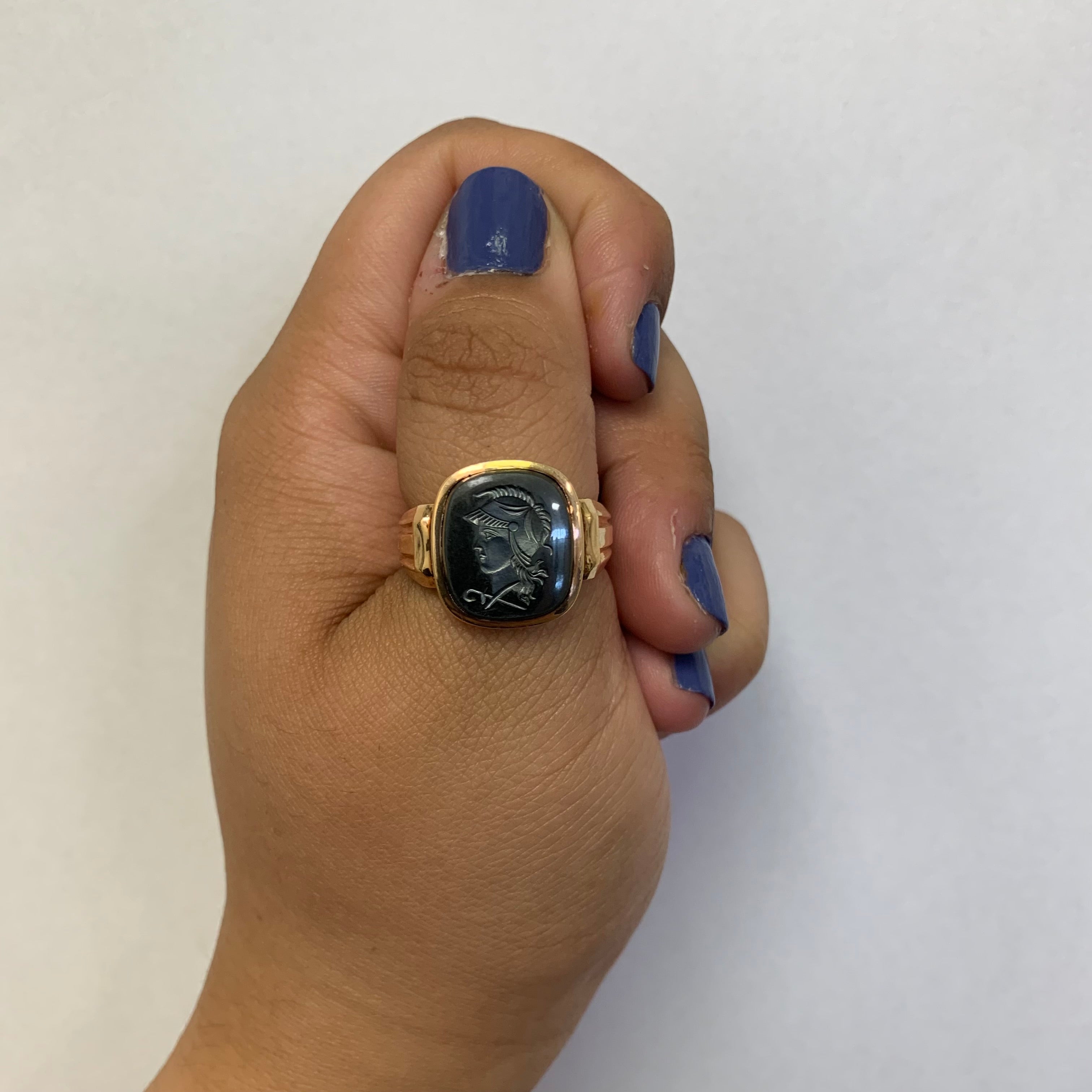 Bague en hématite intaglio | 15,00 ct | Taille 11 |