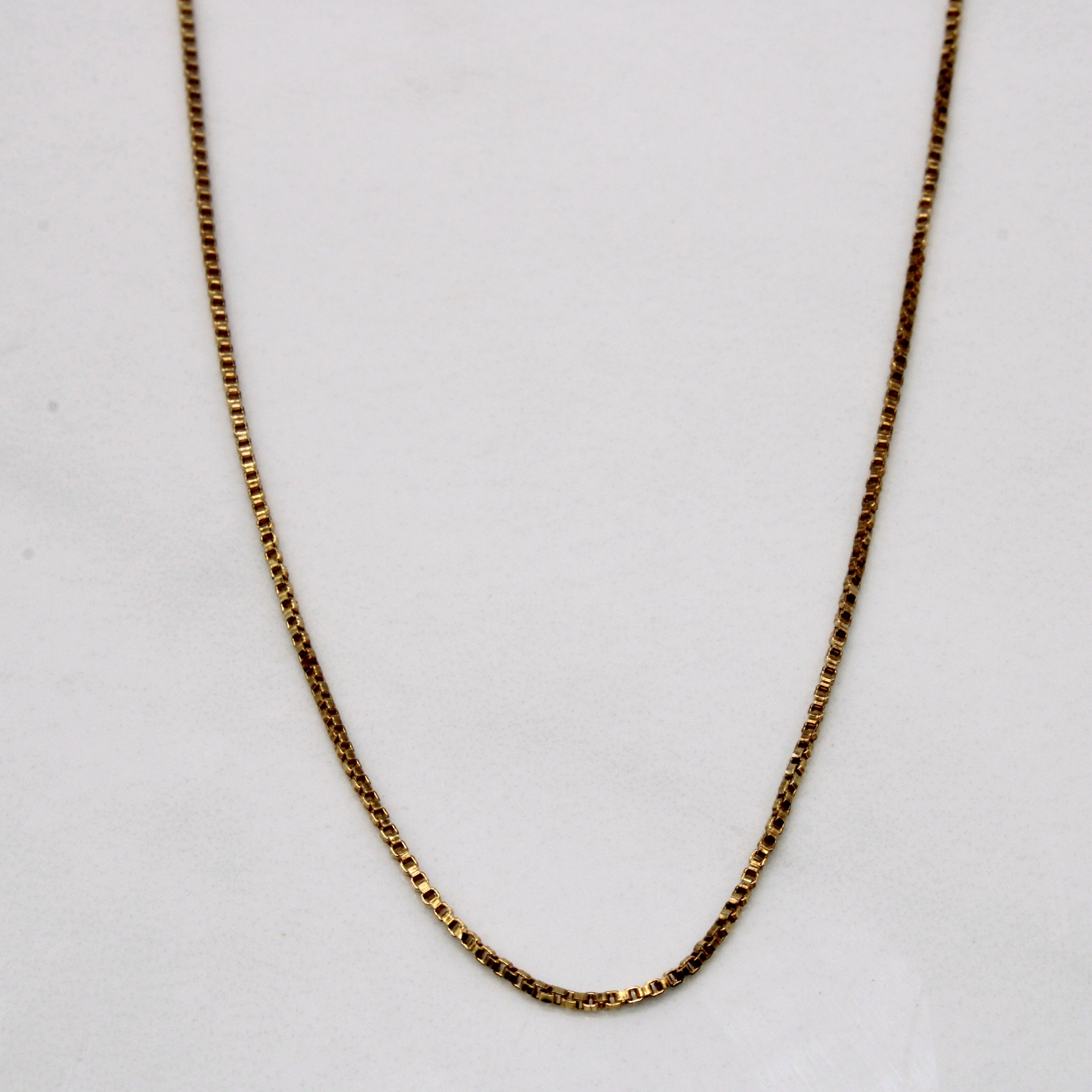 10k Yellow Gold Box Chain | 16" |