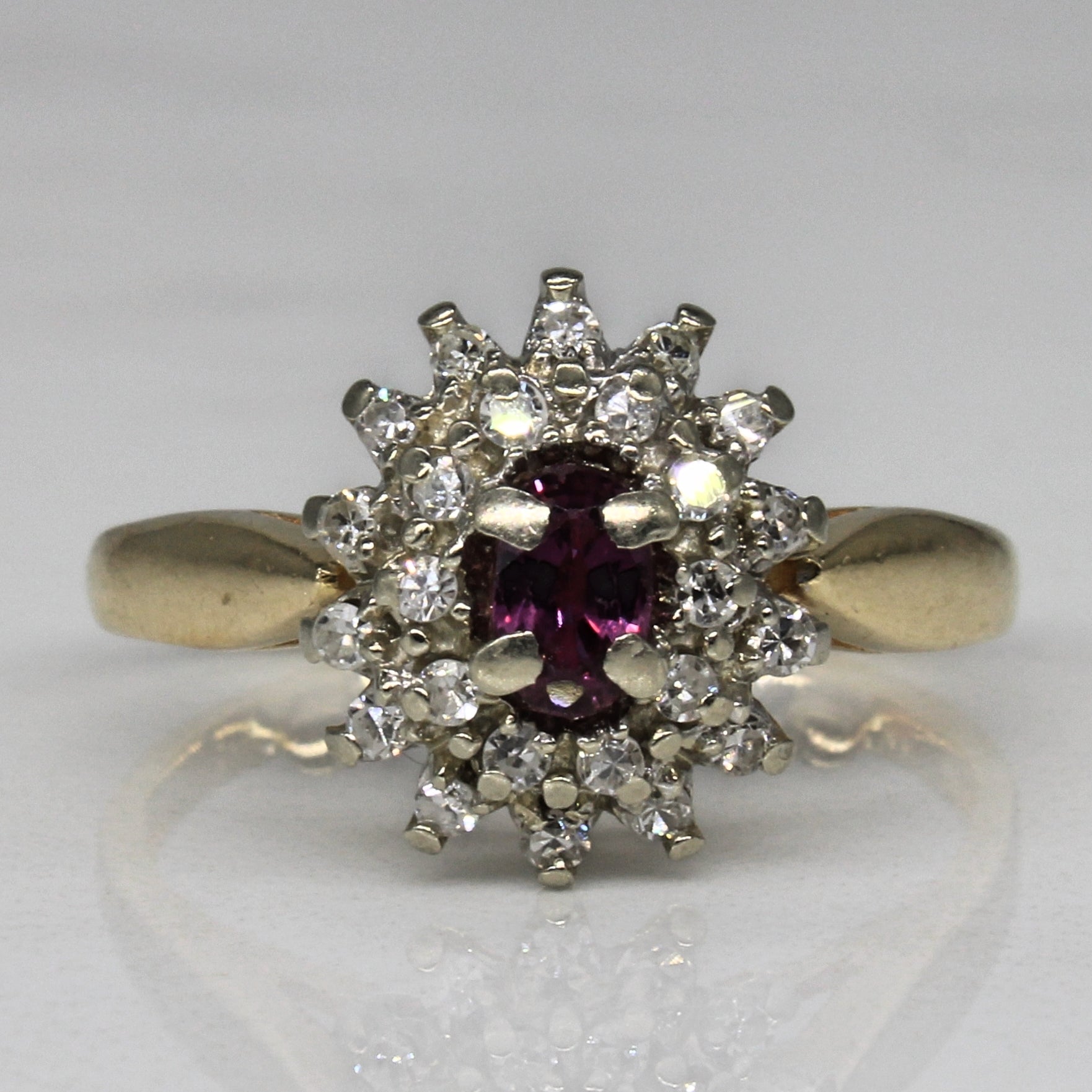 Ruby & Diamond Cocktail Ring | 0.20ct, 0.18ctw | SZ 3.75 |
