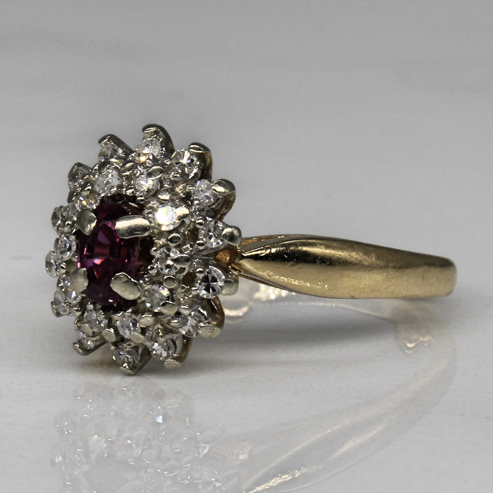 Ruby & Diamond Cocktail Ring | 0.20ct, 0.18ctw | SZ 3.75 |