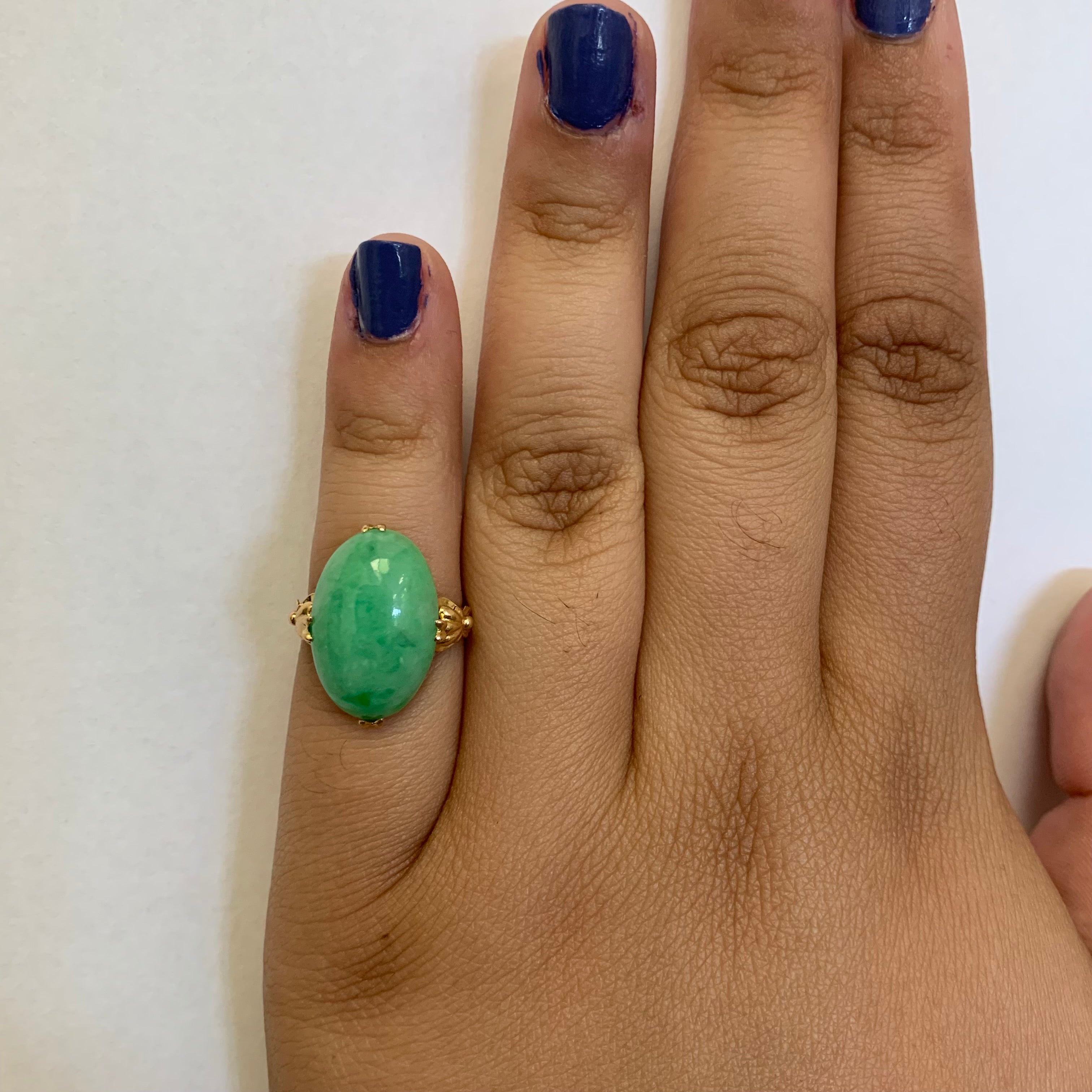 Jadeite Cocktail Ring | 9.80ct | SZ 3 |