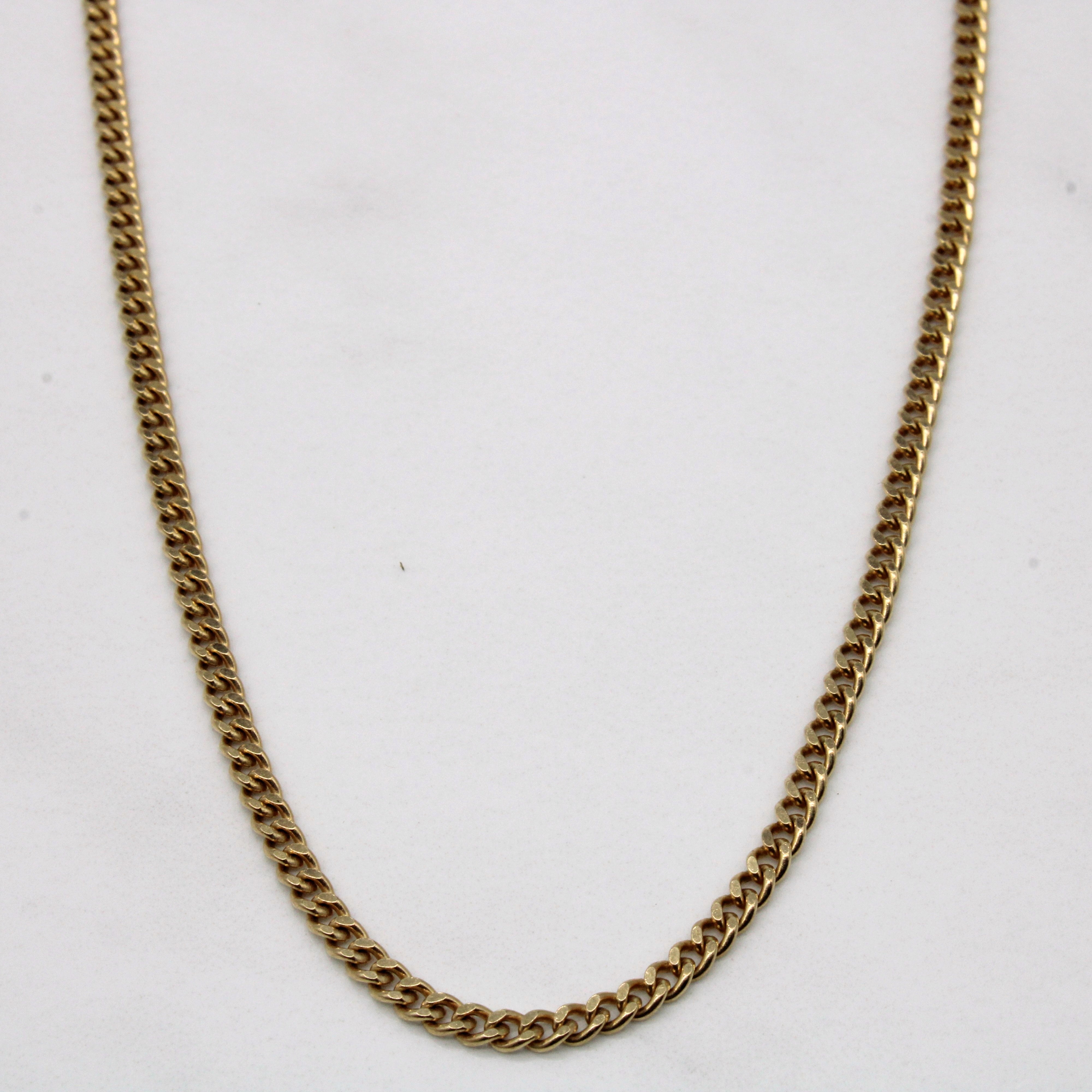 10k Yellow Gold Cuban Link Chain | 18" |