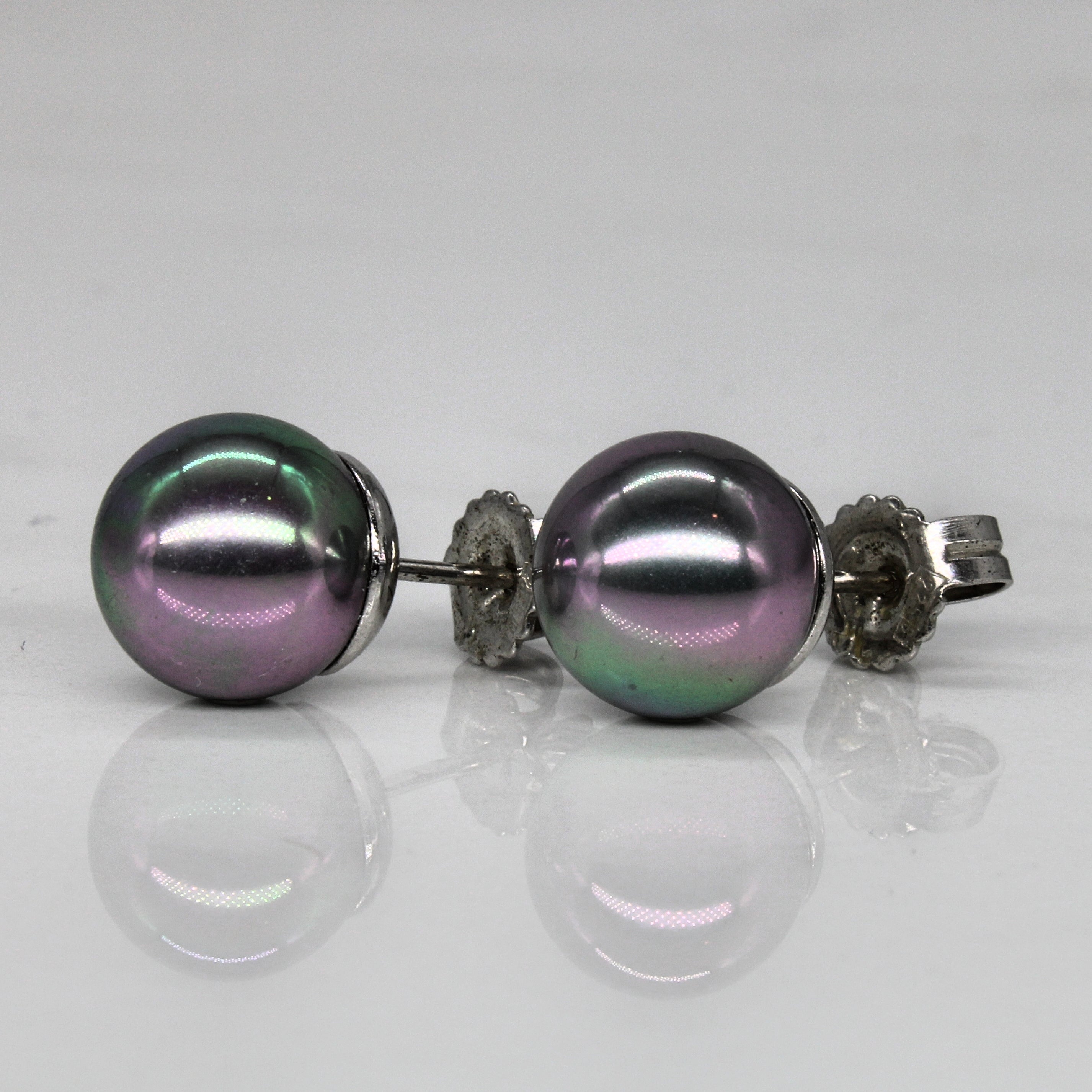 Sterling Silver Imitation Pearl Stud Earrings