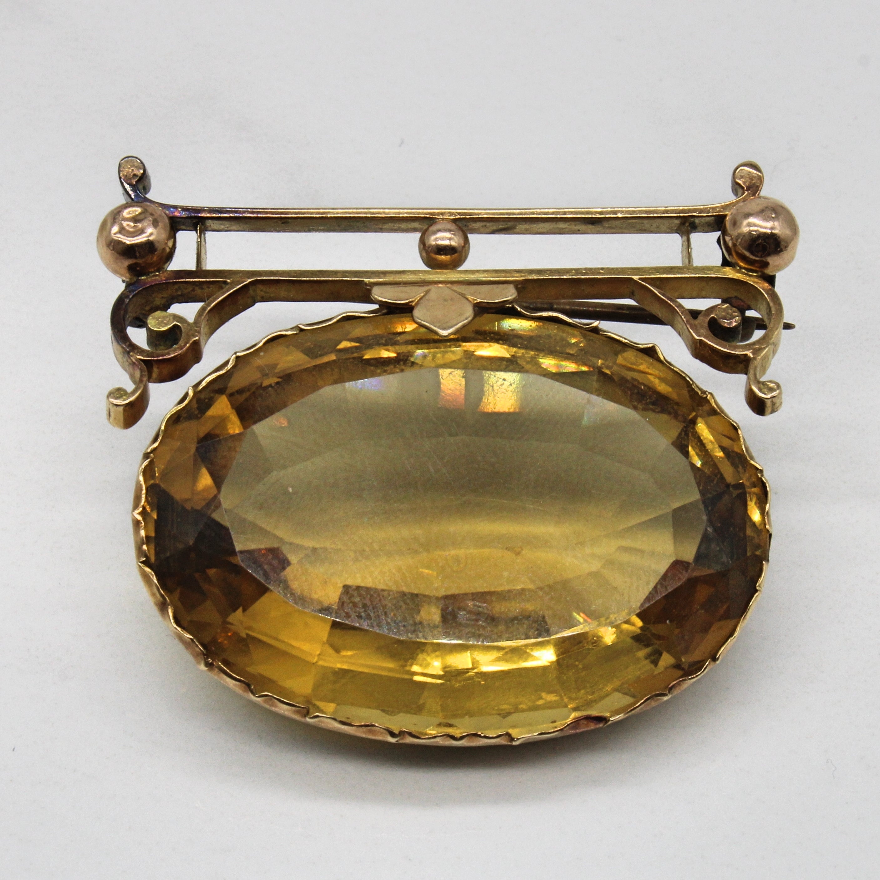 Large Citrine Brooch | 65.40ct |