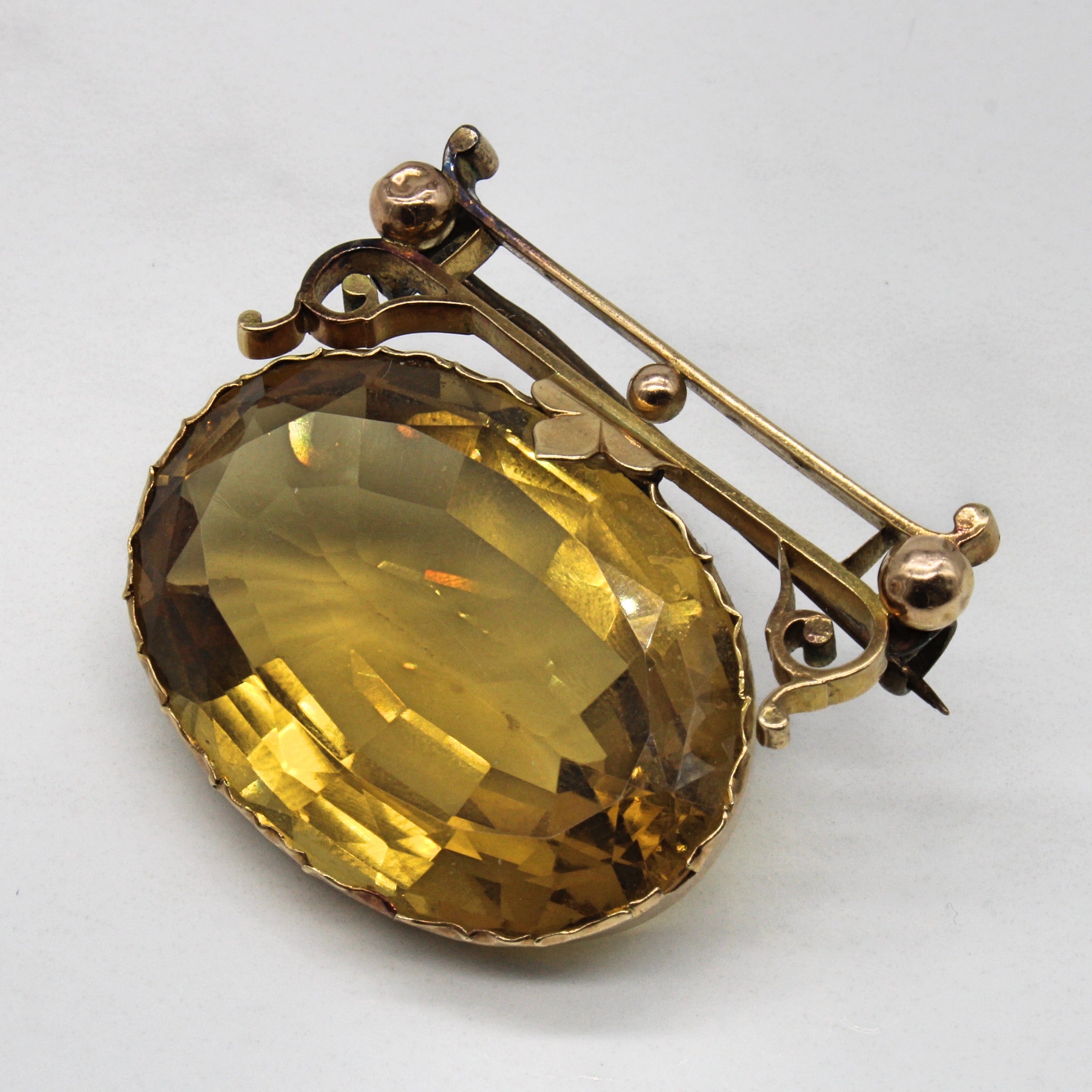 Large Citrine Brooch | 65.40ct |