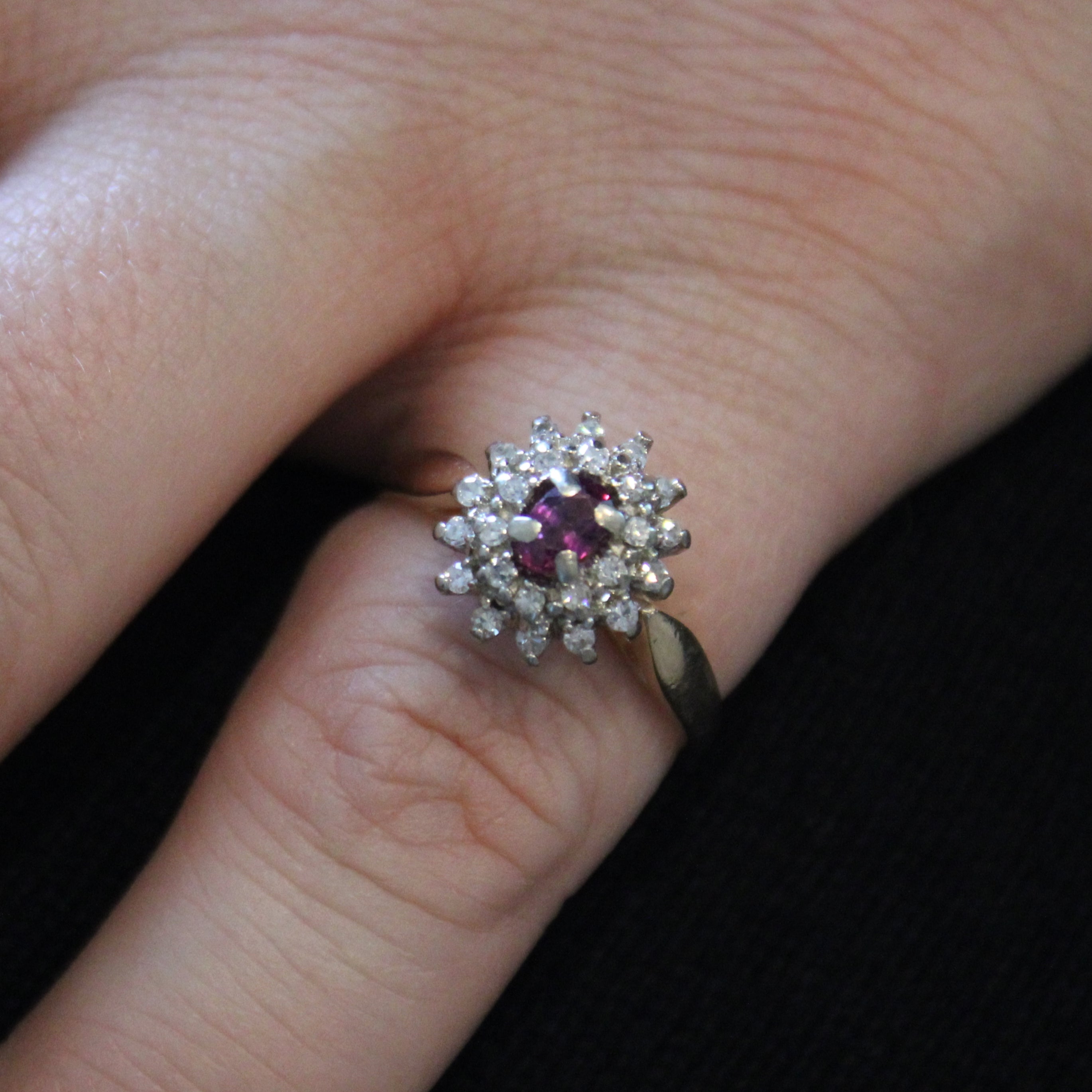Ruby & Diamond Cocktail Ring | 0.20ct, 0.18ctw | SZ 3.75 |