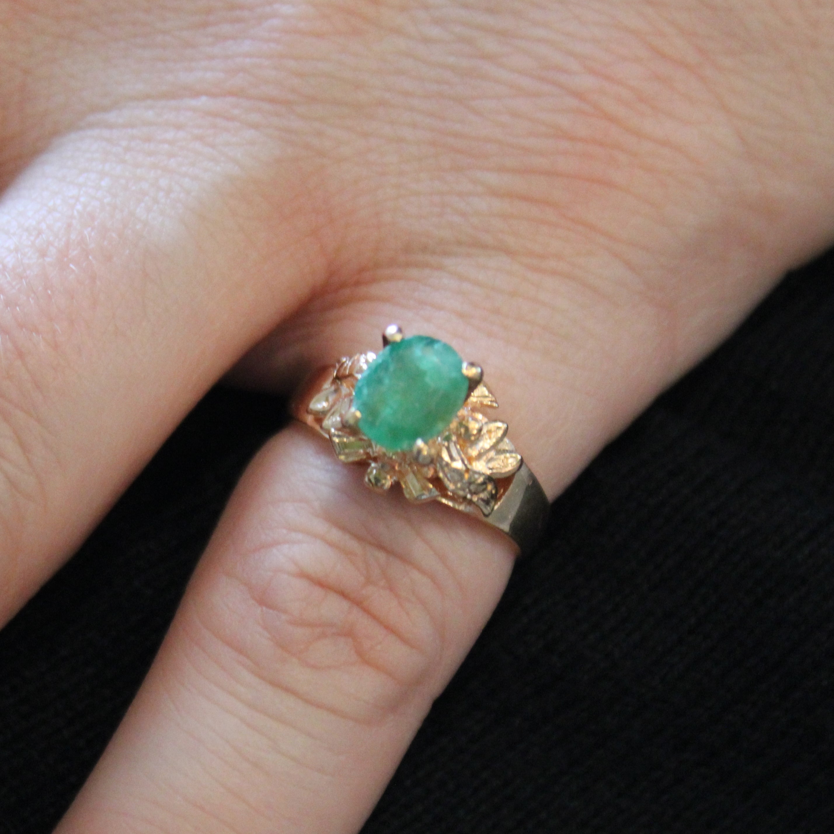 Emerald High Set Ring | 0.50ct | SZ 5 |