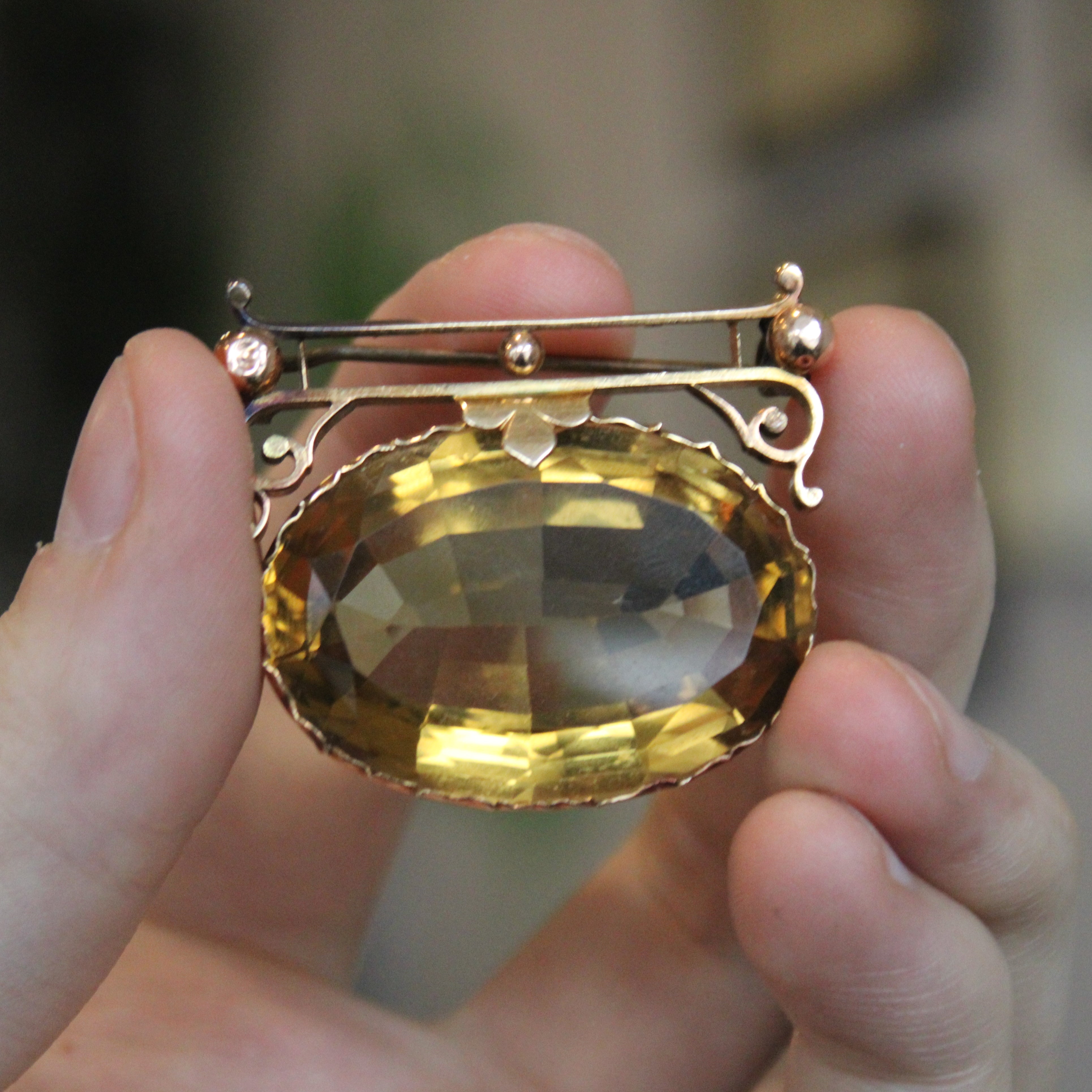 Large Citrine Brooch | 65.40ct |