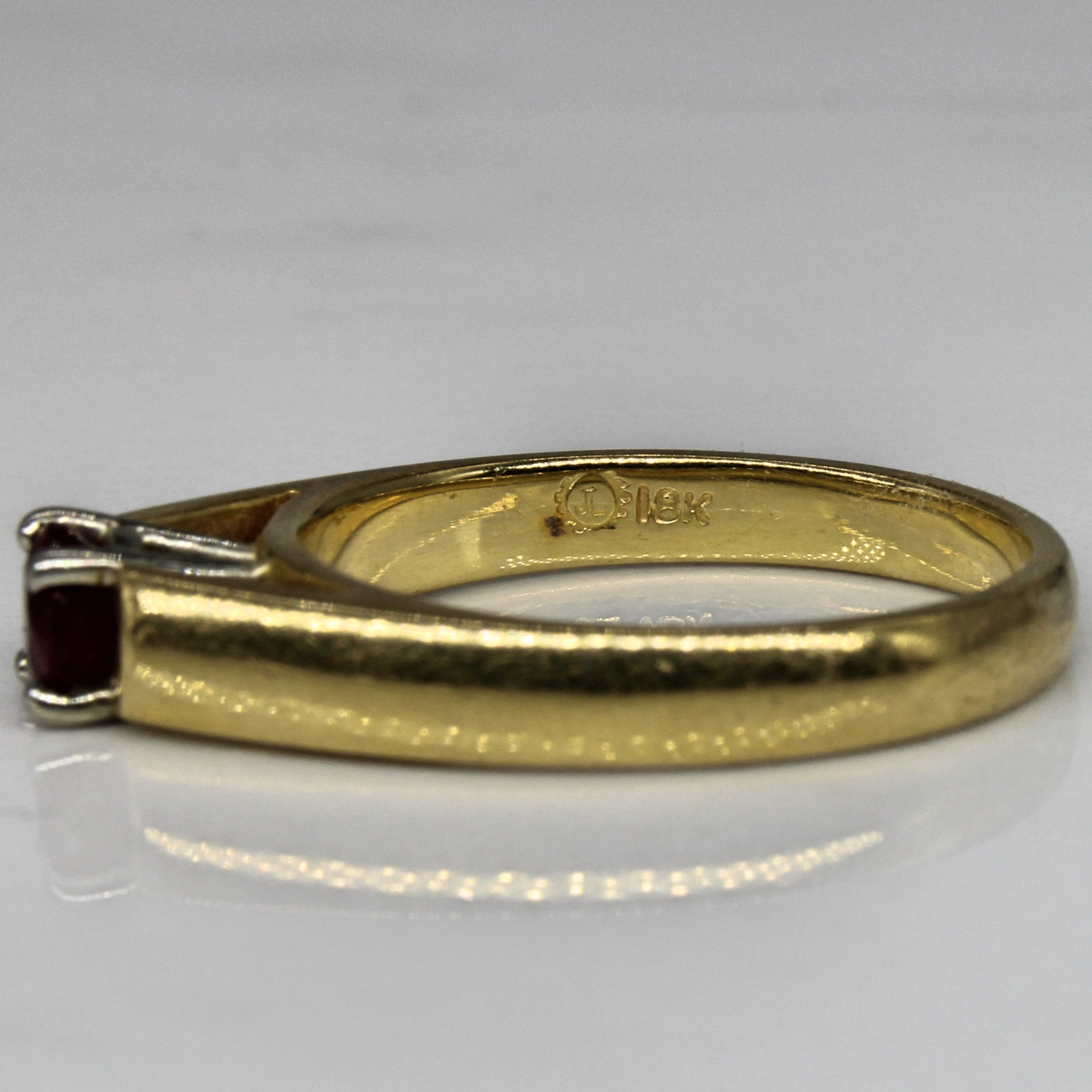 Low Profile Ruby Solitaire Ring | 0.40ct | SZ 7.5 |