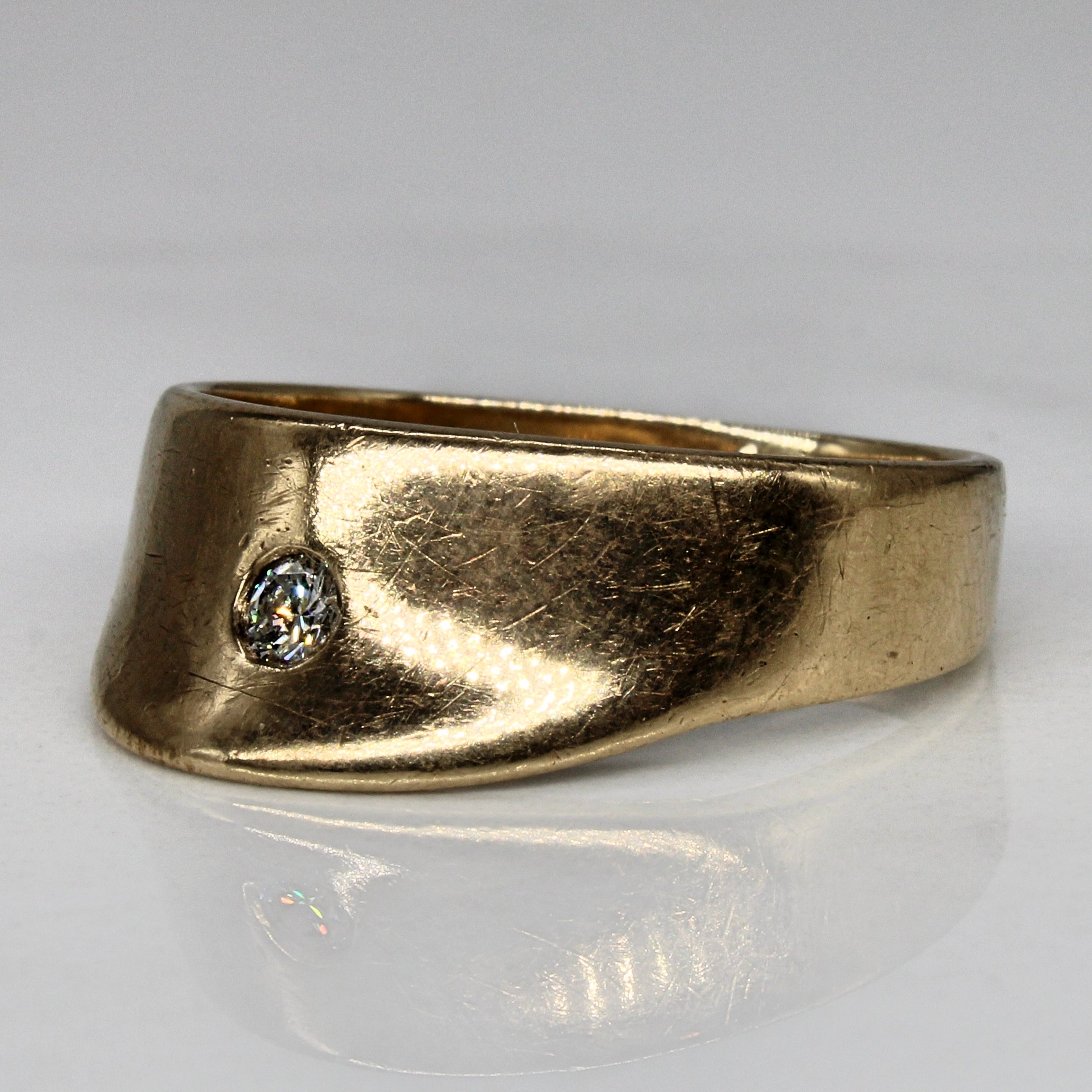 Diamond Scoop Style Ring | 0.08ct | SZ 9.5 |
