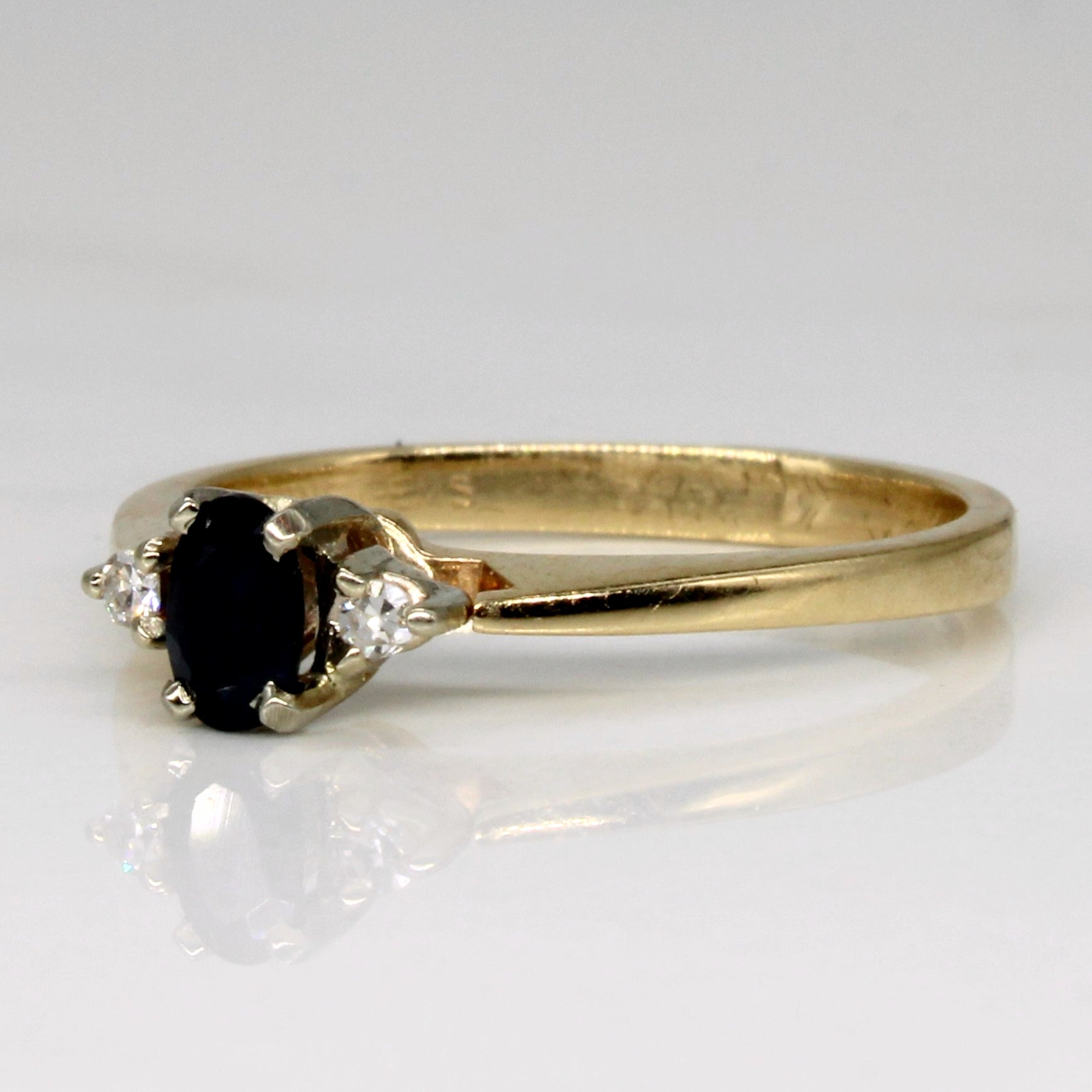 High Set Sapphire & Diamond Ring | 0.27ctw, 0.03ctw | SZ 6 |