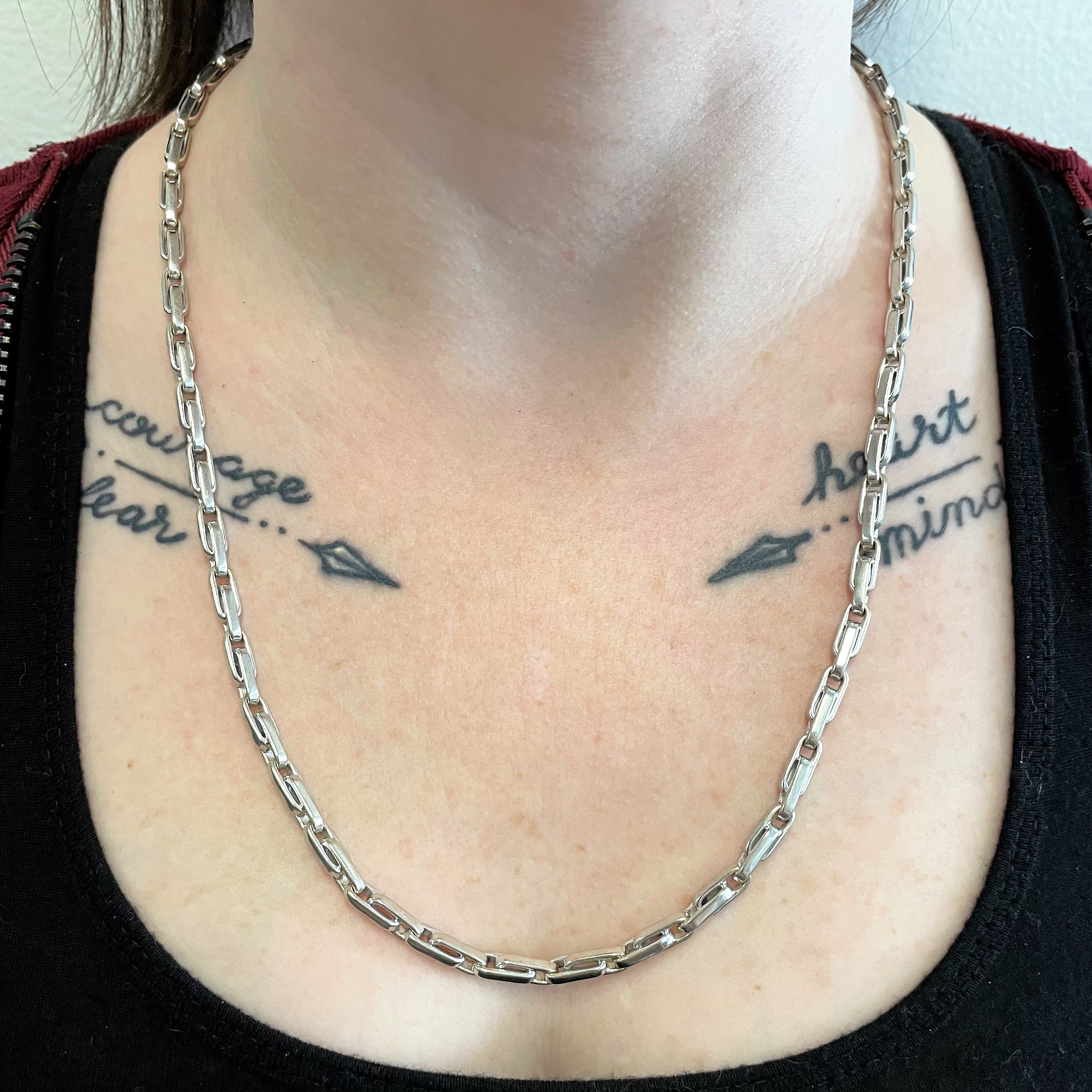 14k White Gold Heavy Rolo Chain | 24.5" |