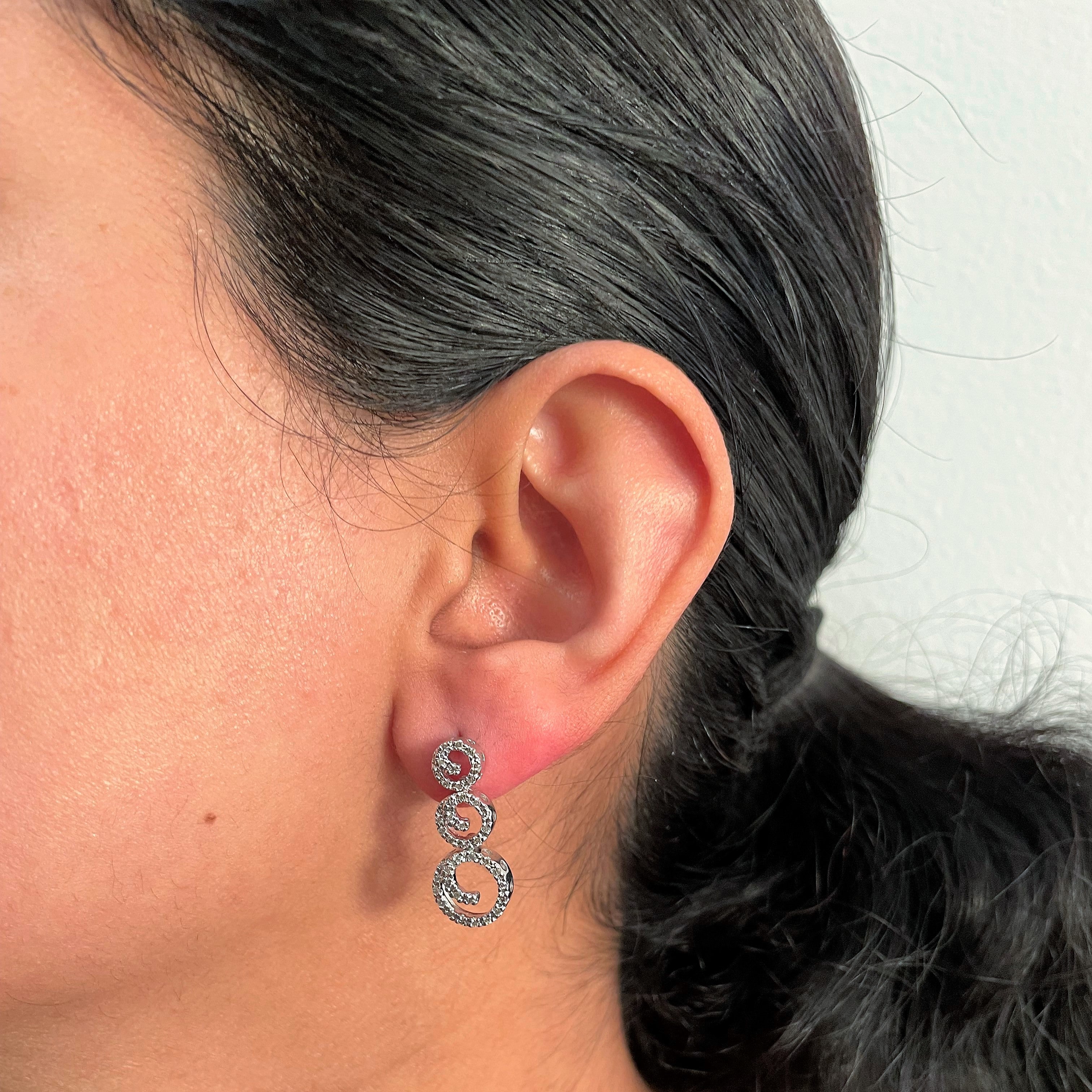 Pave Diamond Swirl Earrings | 0.65ctw |