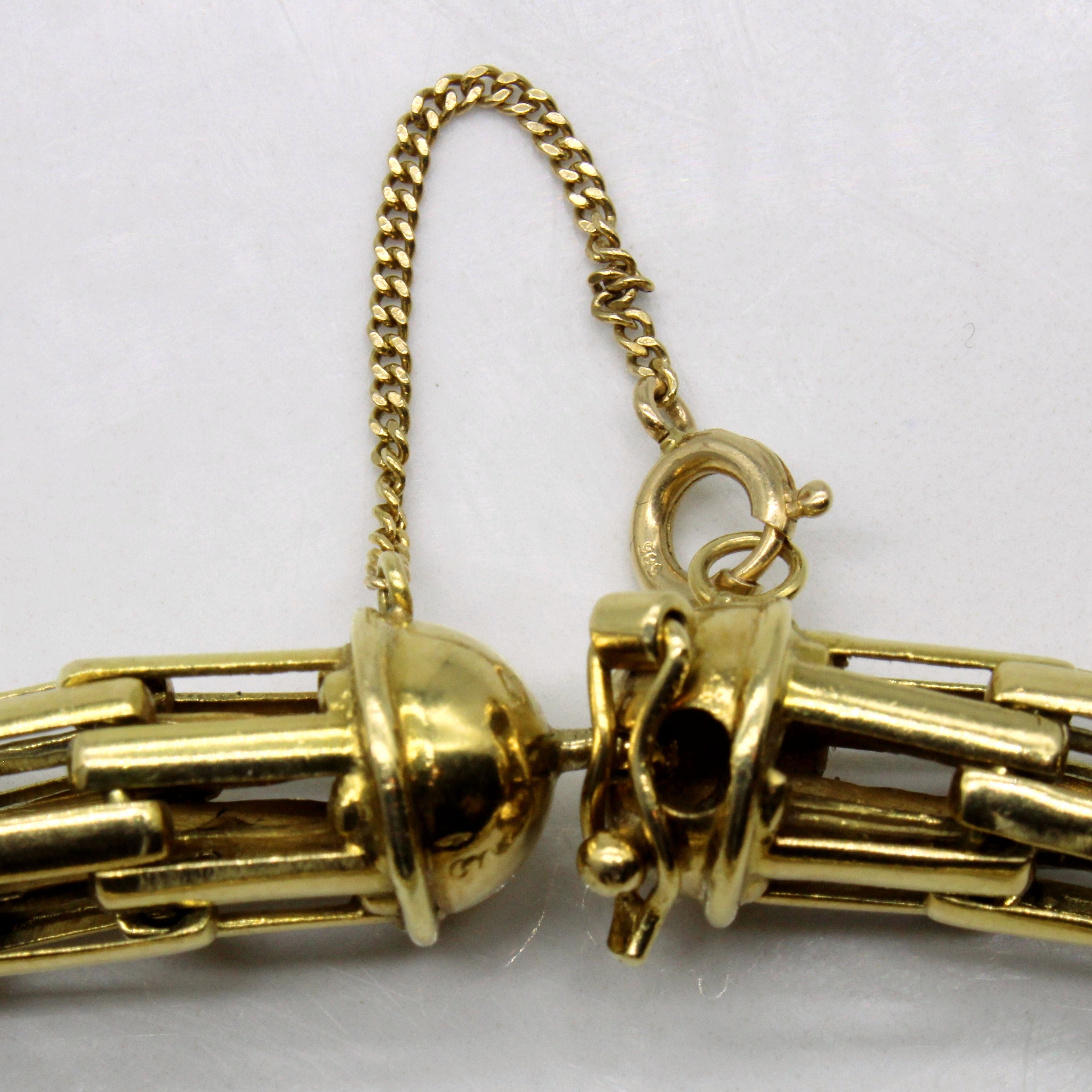 18k Yellow Gold Birdcage Chain Bracelet | 8.5" |