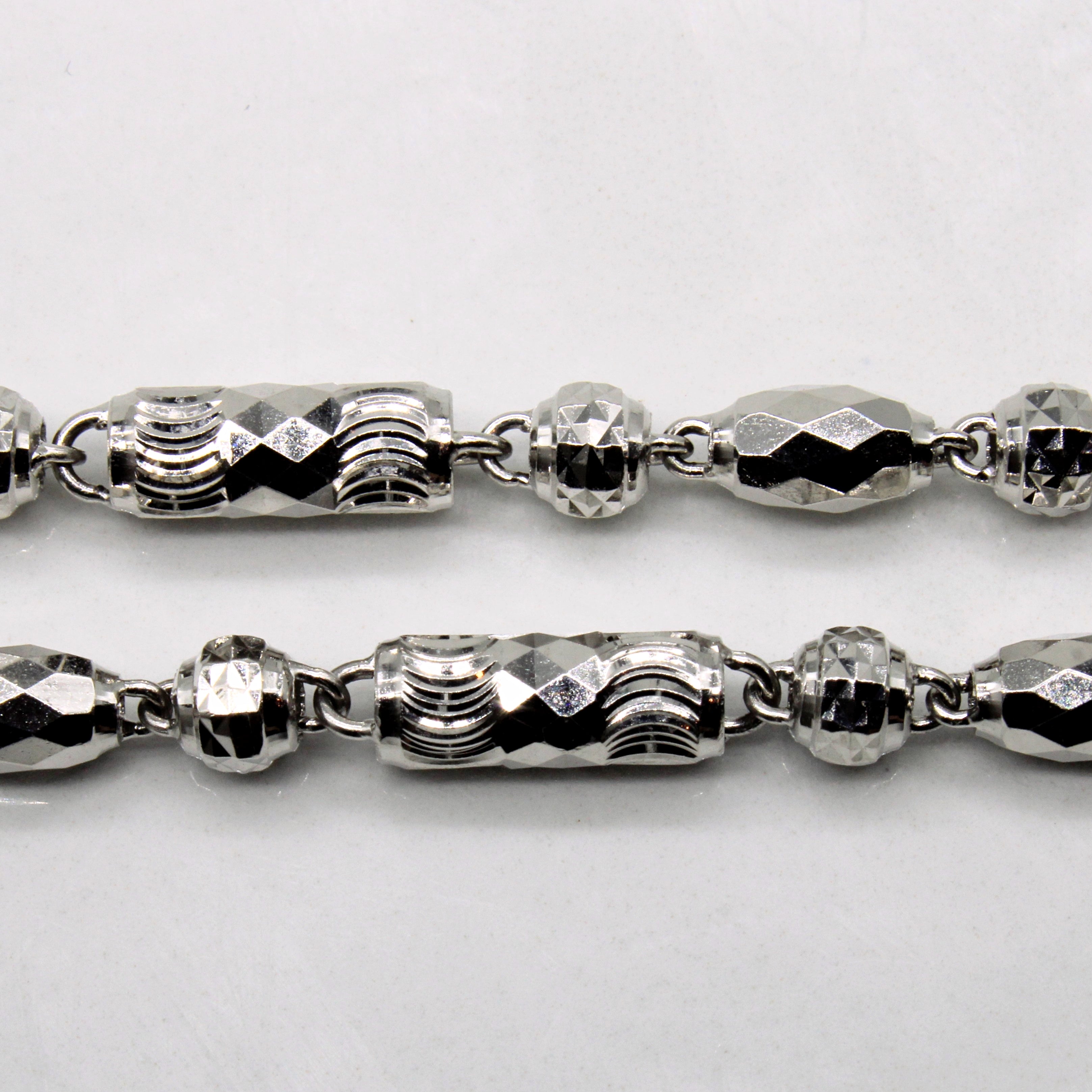 Platinum Bead Necklace | 19" |