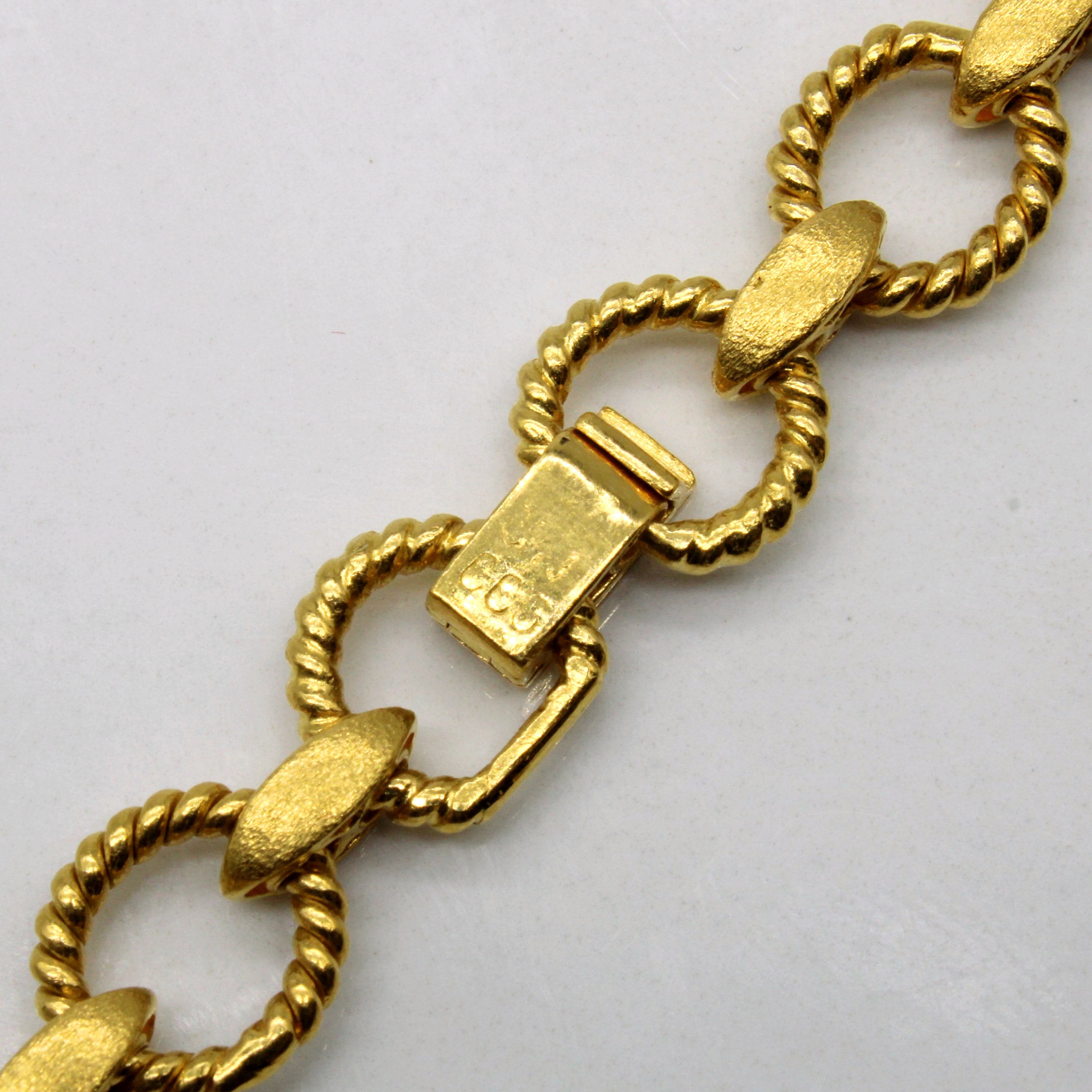 24k Yellow Gold Ring & Connector Necklace | 16" |