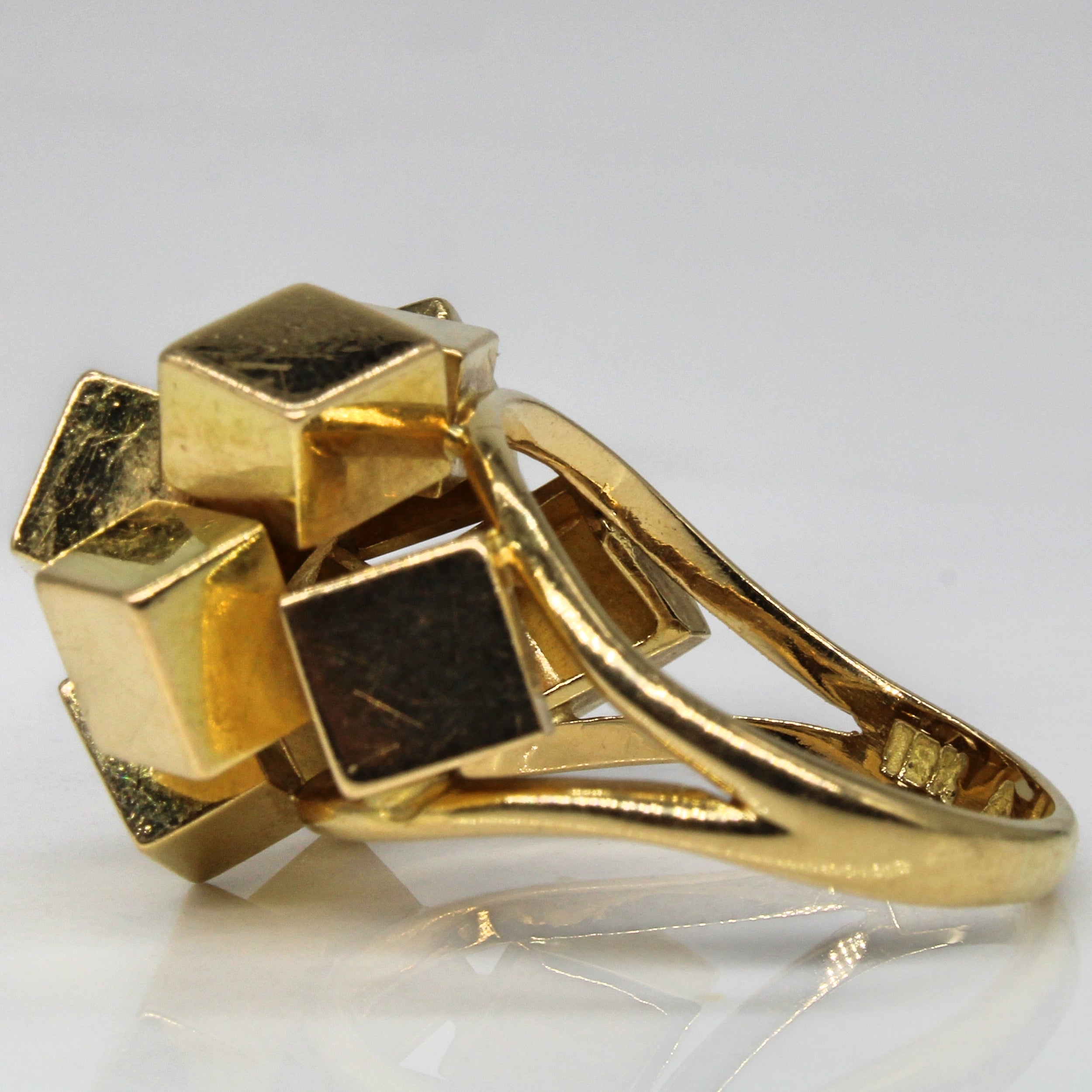 Bague géométrique à cubes empilés | Taille 8 |