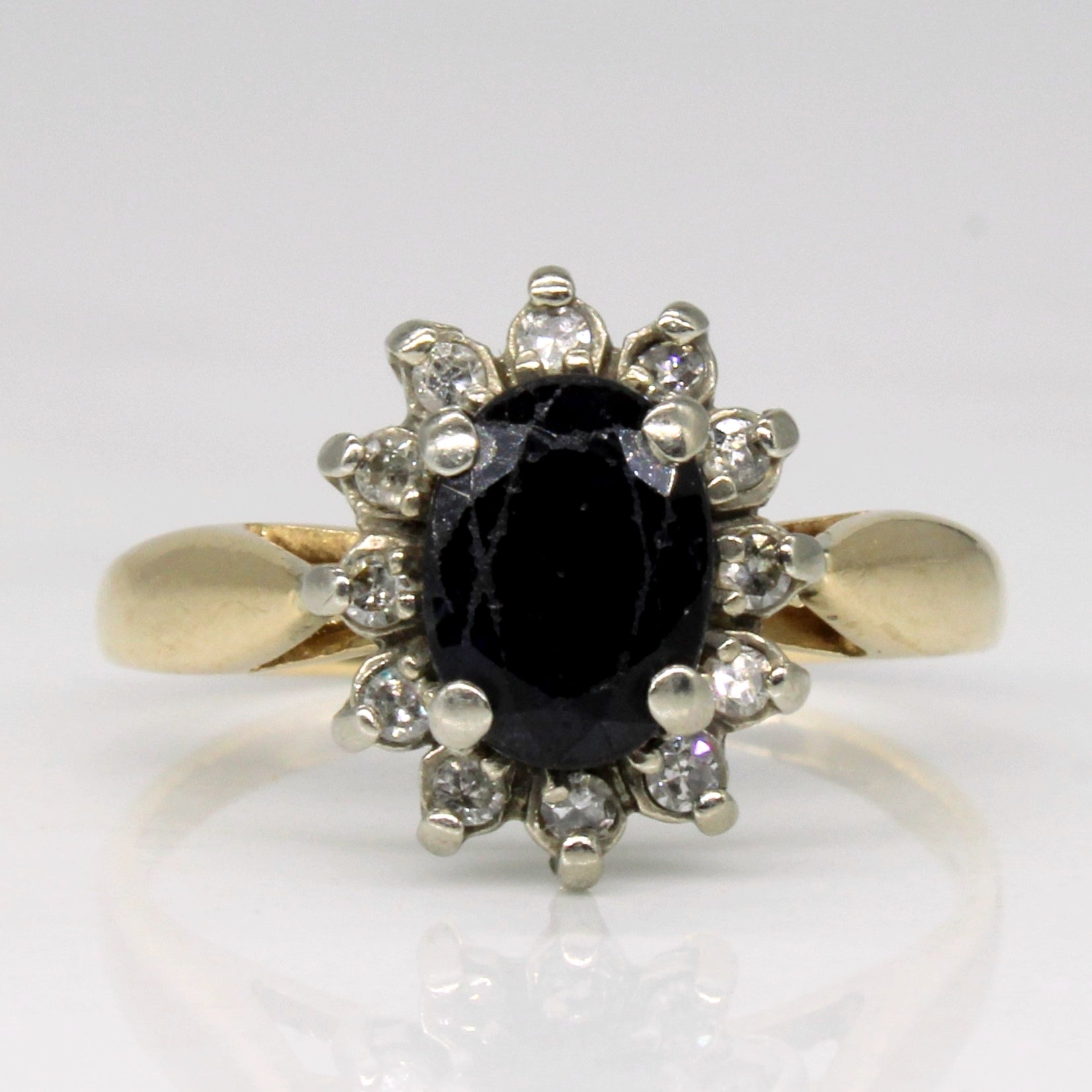 Sapphire & Diamond Halo Ring | 0.78ct, 0.10ctw | SZ 5.5 |