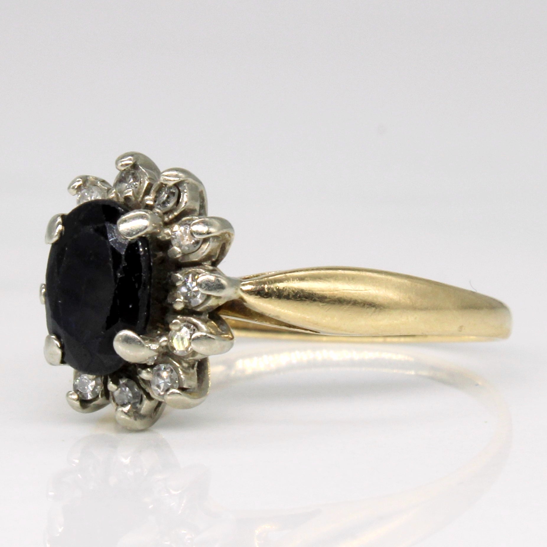 Sapphire & Diamond Halo Ring | 0.78ct, 0.10ctw | SZ 5.5 |