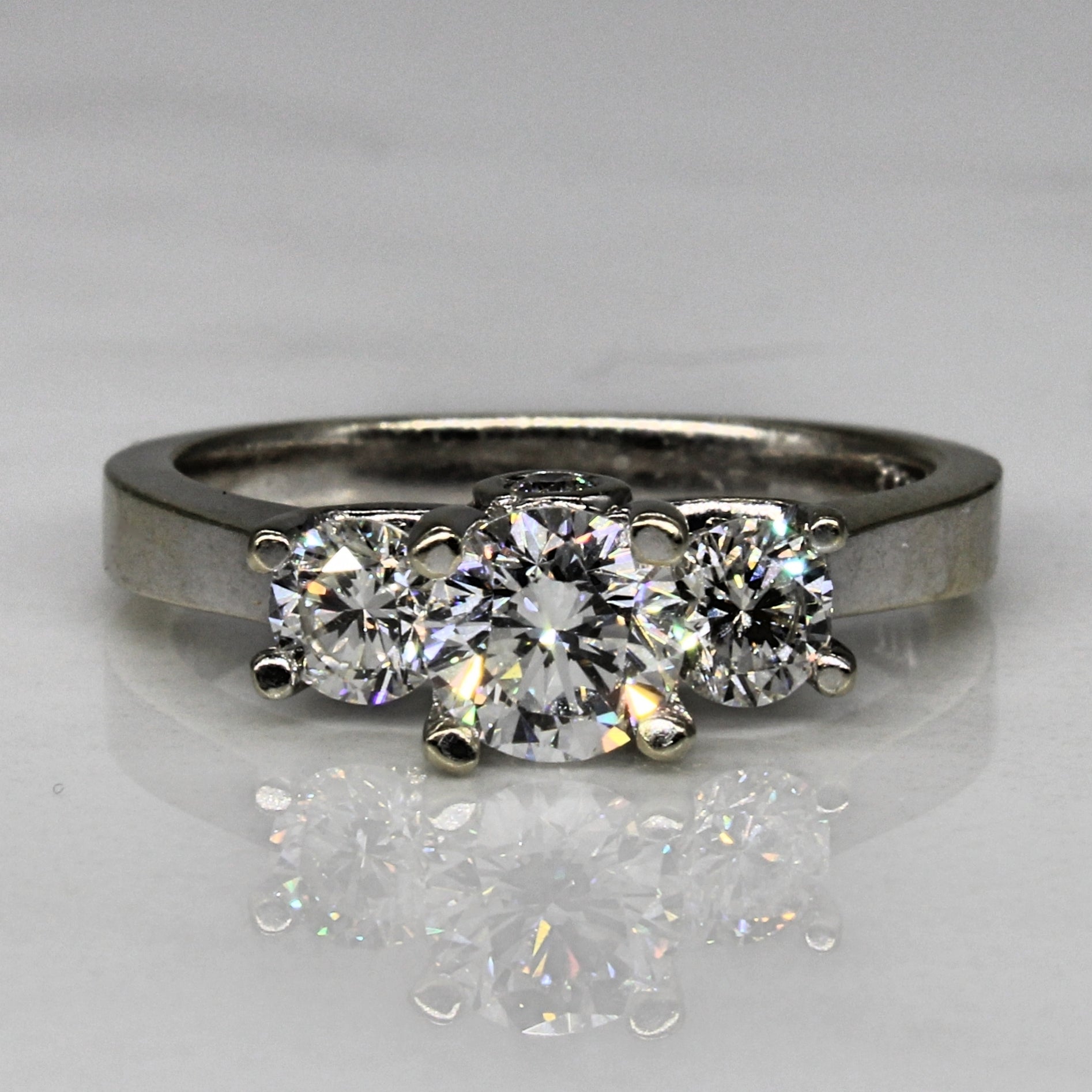 IGI Three Stone Diamond Engagement Ring | 1.10ctw | SZ 6 |