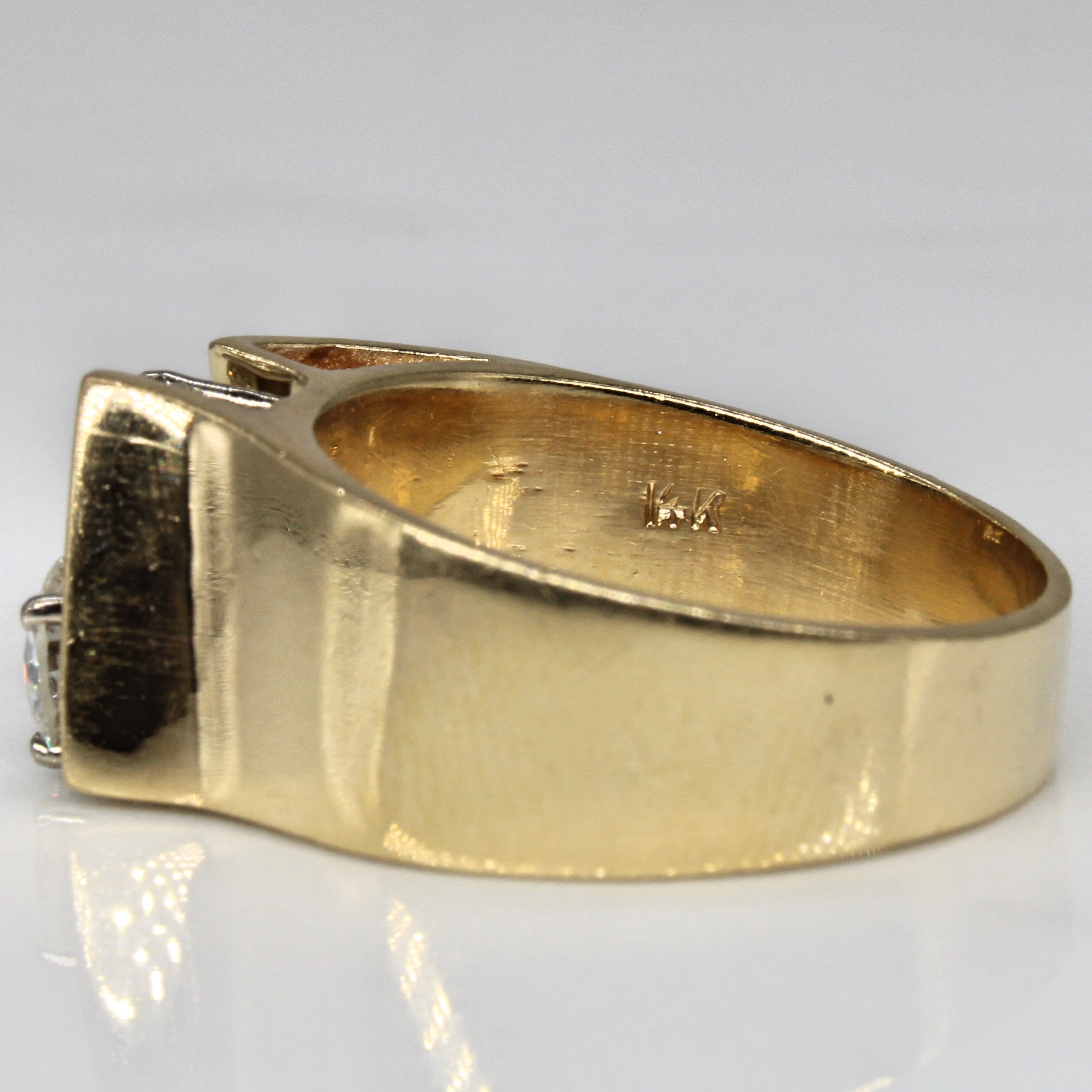 Old Mine Cut Diamond Abstract Ring | 1.04ctw | SZ 9 |