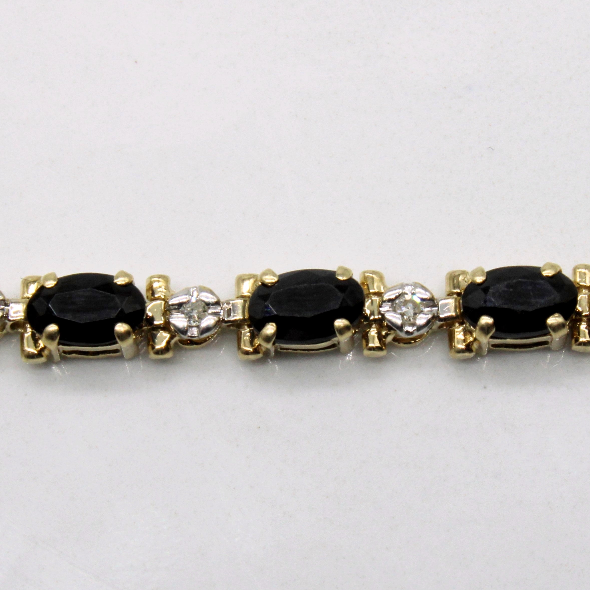 Sapphire & Diamond Bracelet | 1.25ctw, 0.04ctw | 7" |