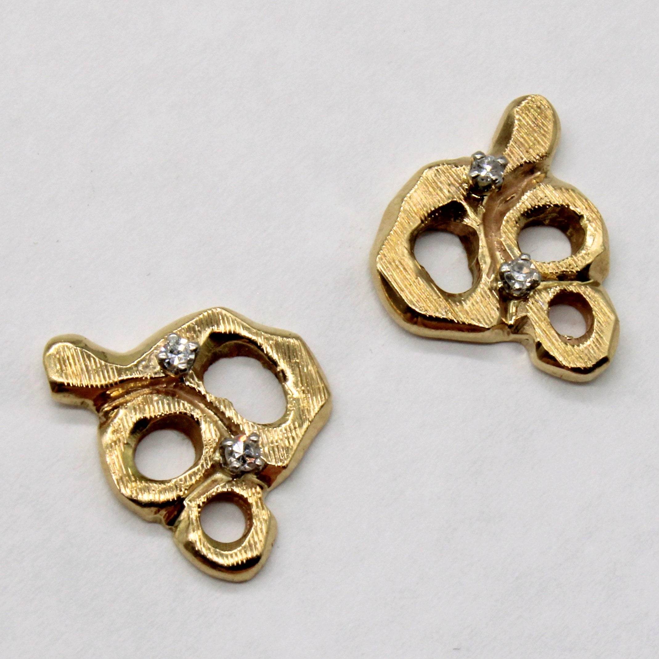 Abstract Diamond Stud Earrings | 0.06ctw |